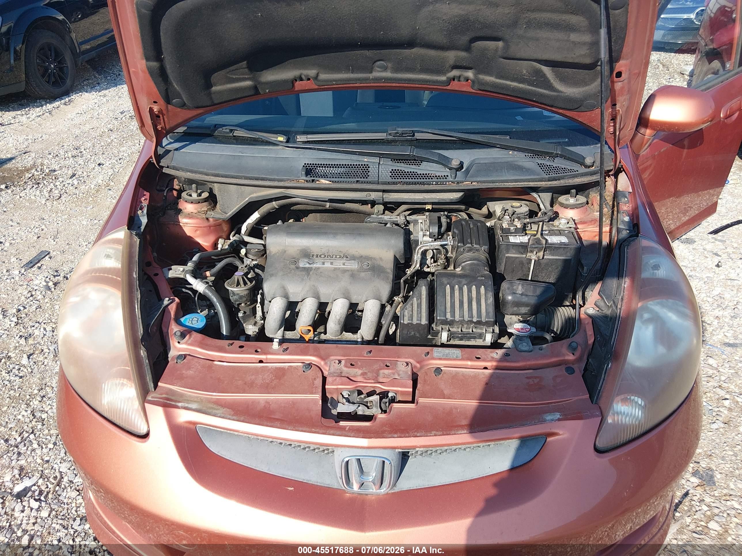 2008 Honda Fit Sport Orange vin: JHMGD38698S035275