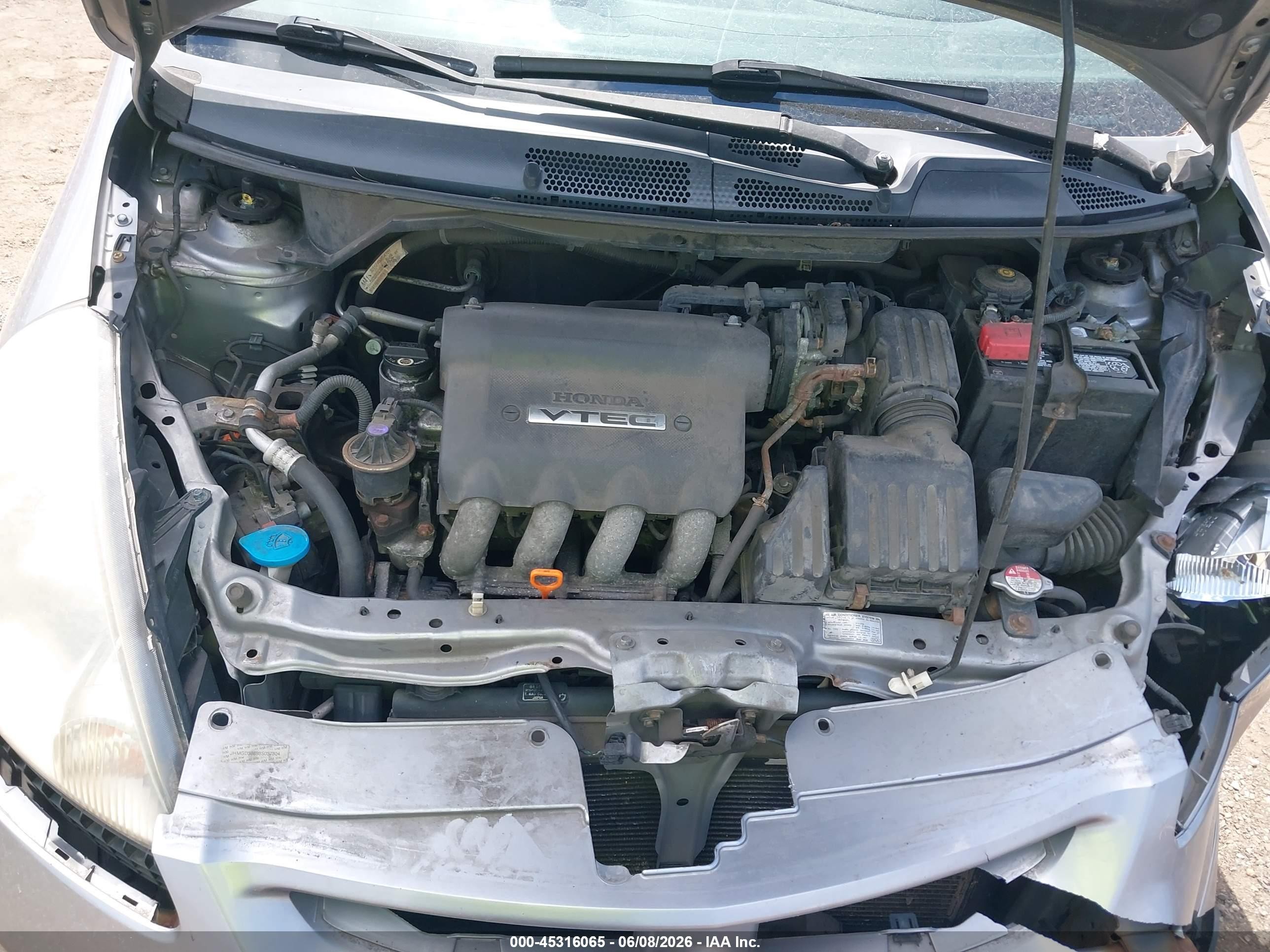 2008 Honda Fit Sport Gray vin: JHMGD38698S037804
