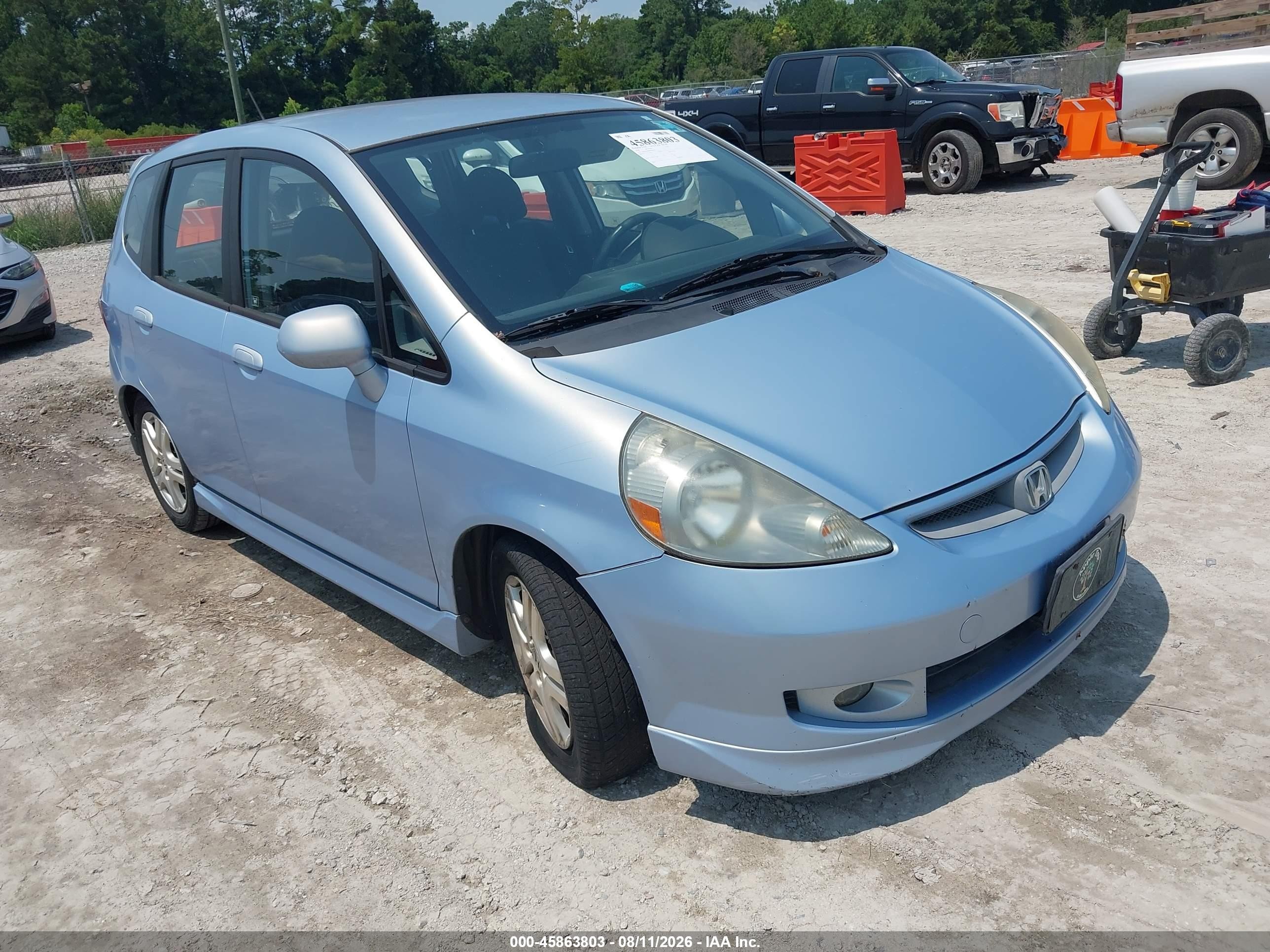 2008 Honda Fit Sport Blue vin: JHMGD38698S046566