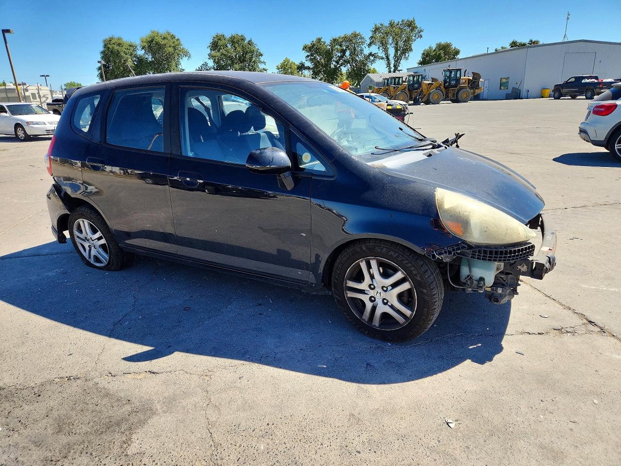 2007 Honda Fit S Black vin: JHMGD386X7S017236