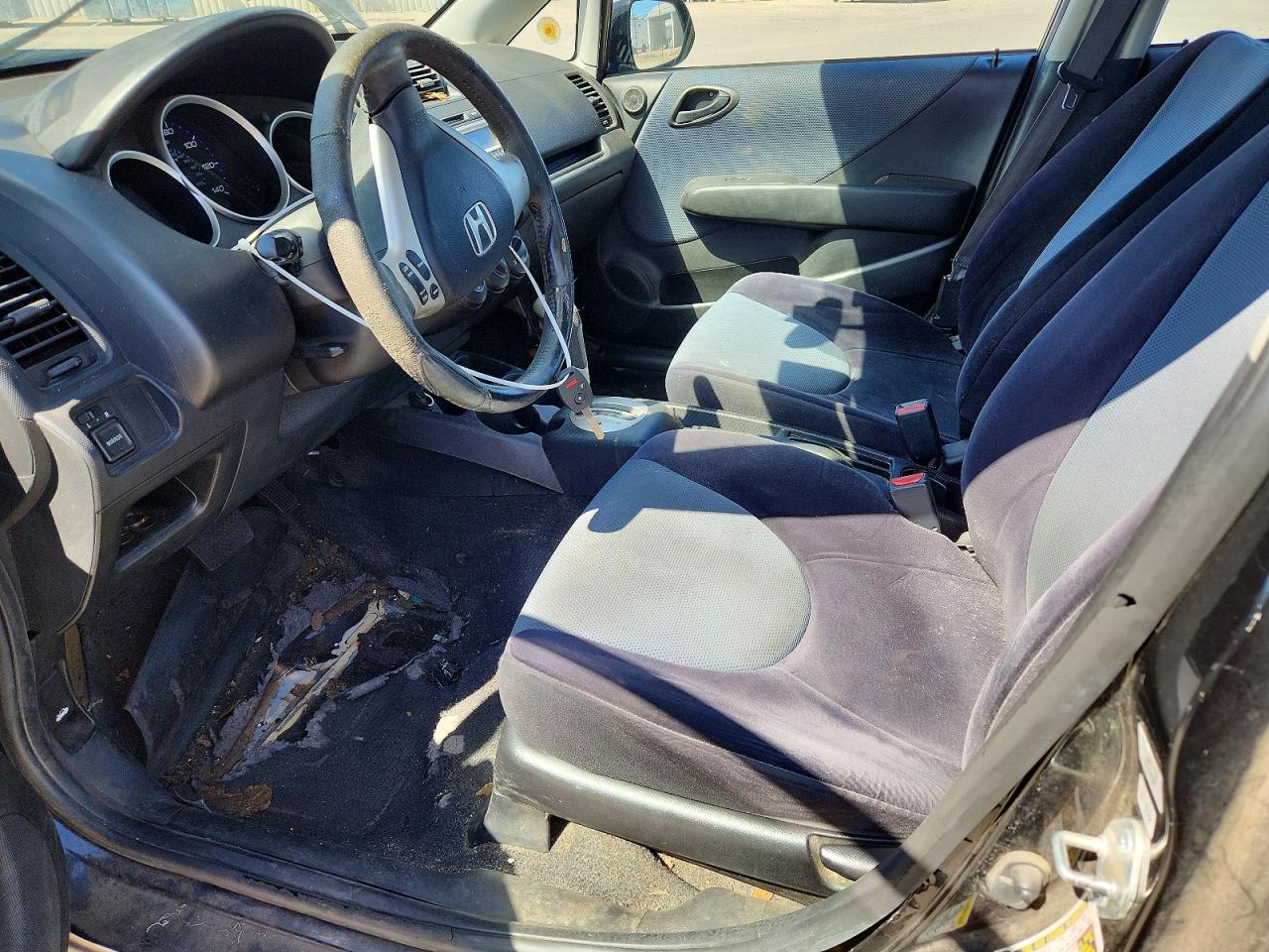 2007 Honda Fit S Black vin: JHMGD386X7S017236