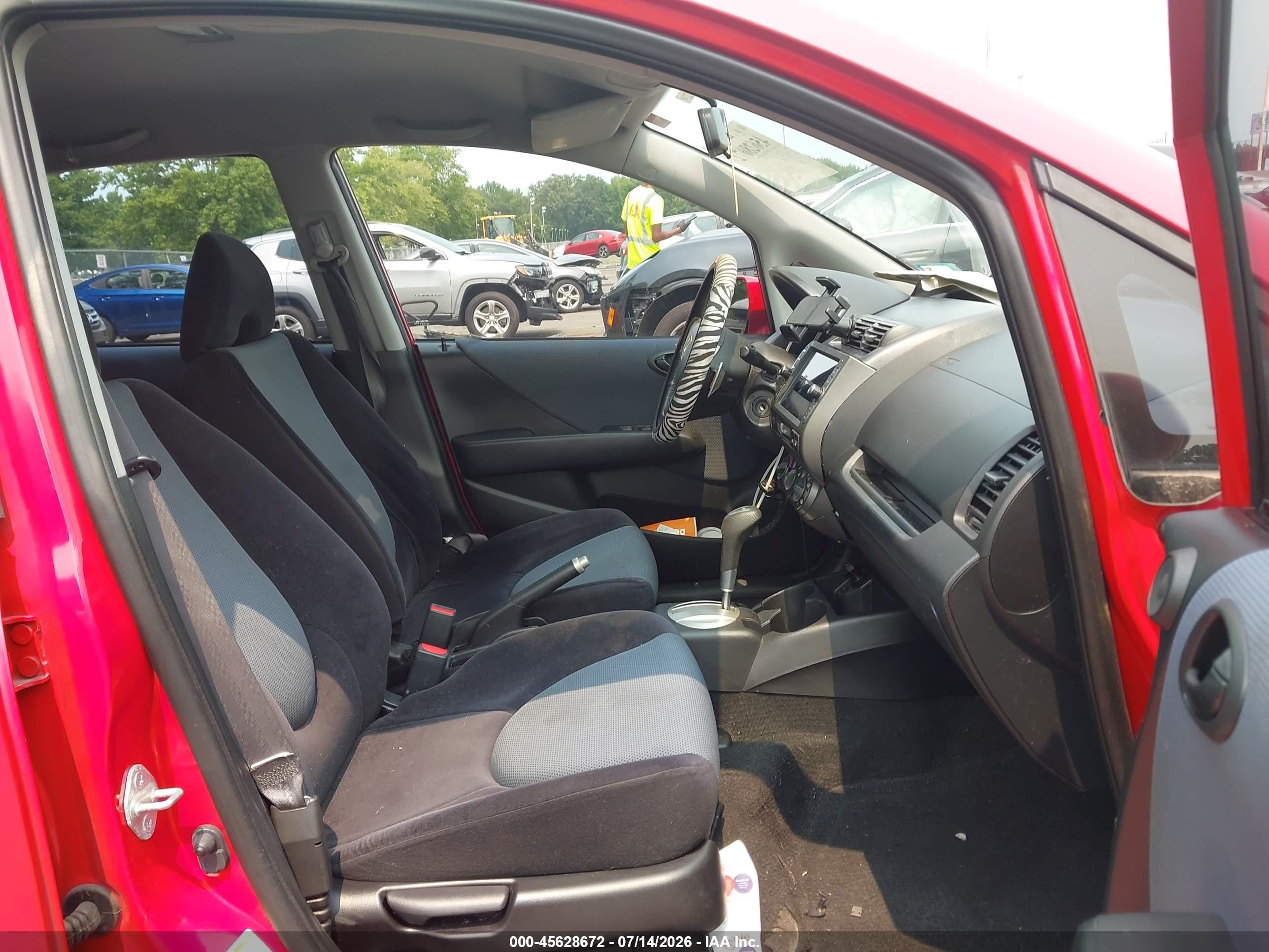 2007 Honda Fit Sport Red vin: JHMGD386X7S024607