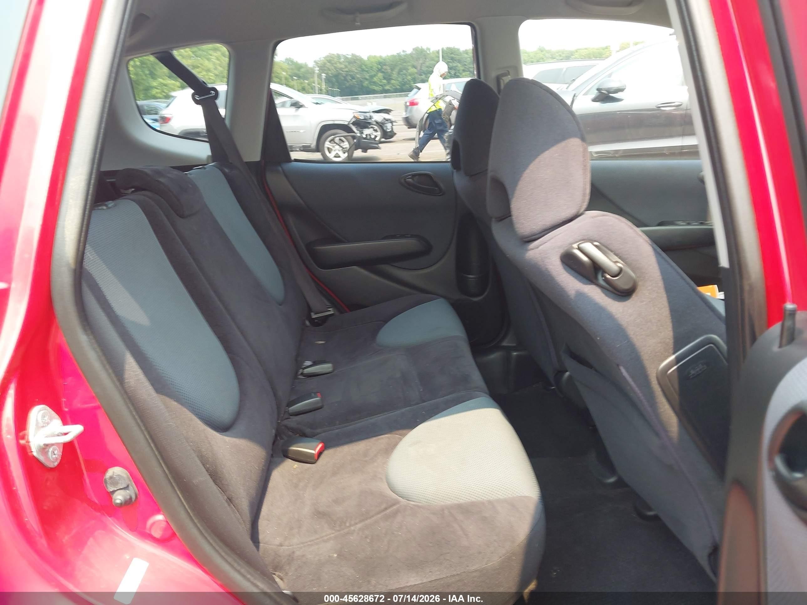 2007 Honda Fit Sport Red vin: JHMGD386X7S024607