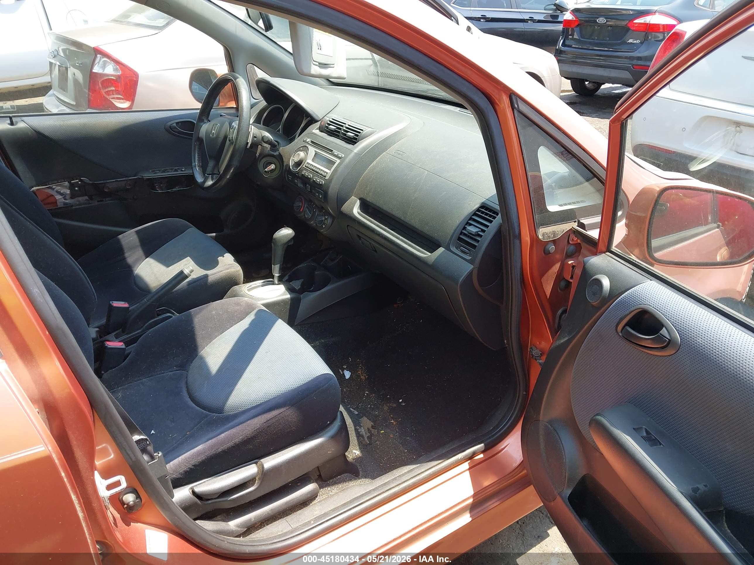 2007 Honda Fit Sport Orange vin: JHMGD386X7S025451