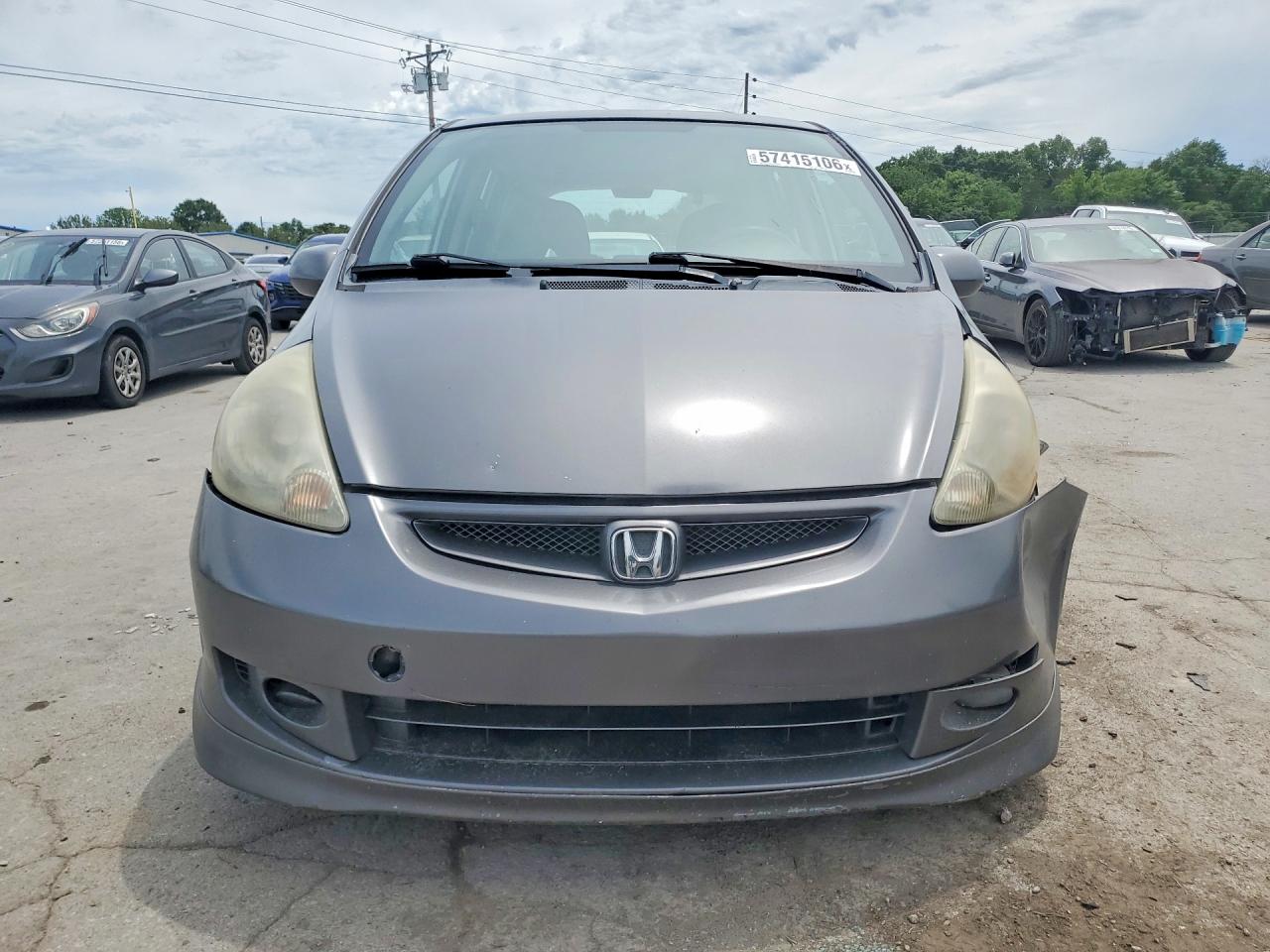 2007 Honda Fit Sport Gray vin: JHMGD386X7S040760