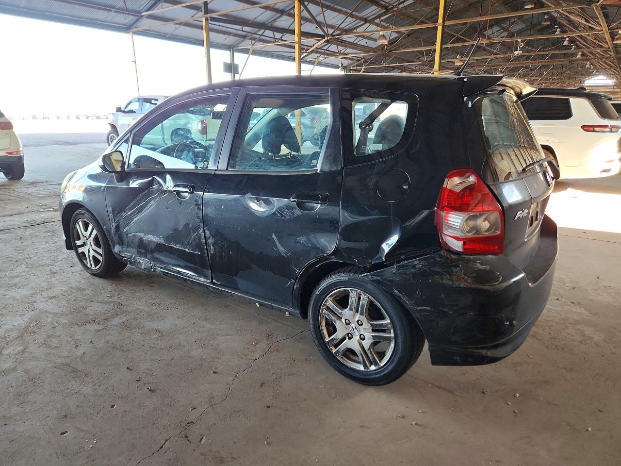 2007 Honda Fit S Black vin: JHMGD386X7S050527