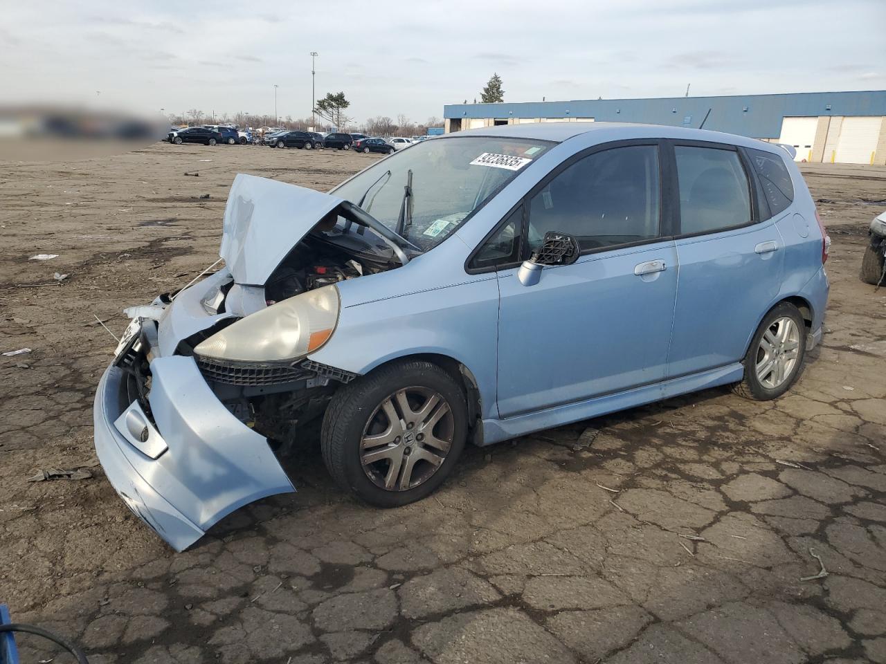 2008 Honda Fit Sport Blue vin: JHMGD386X8S003953
