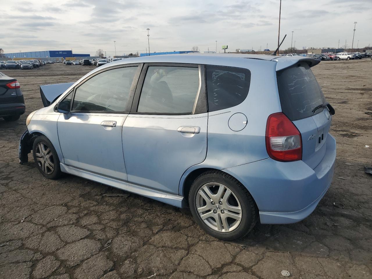 2008 Honda Fit Sport Синий vin: JHMGD386X8S003953