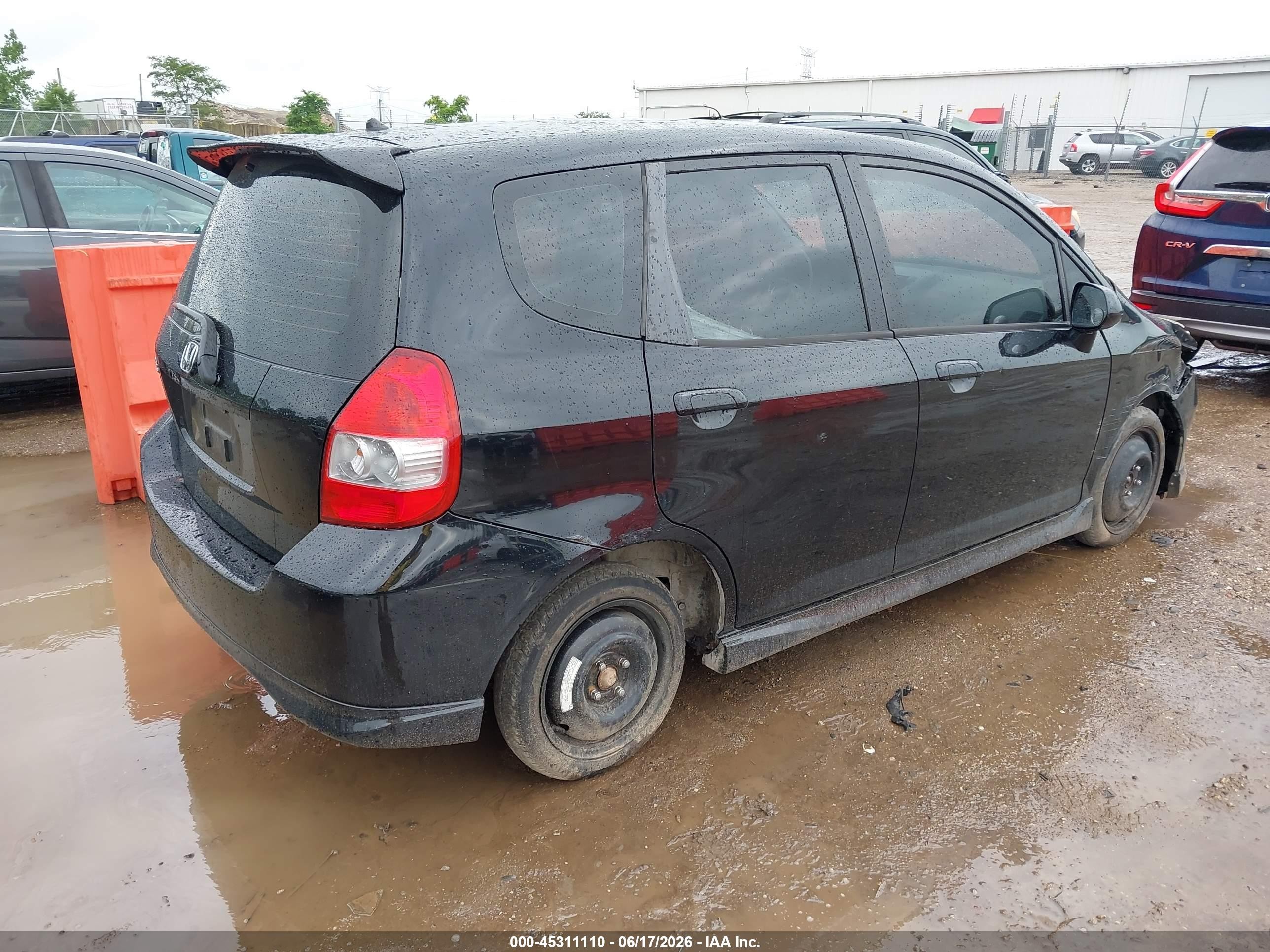 2008 Honda Fit Sport Черный vin: JHMGD386X8S013950