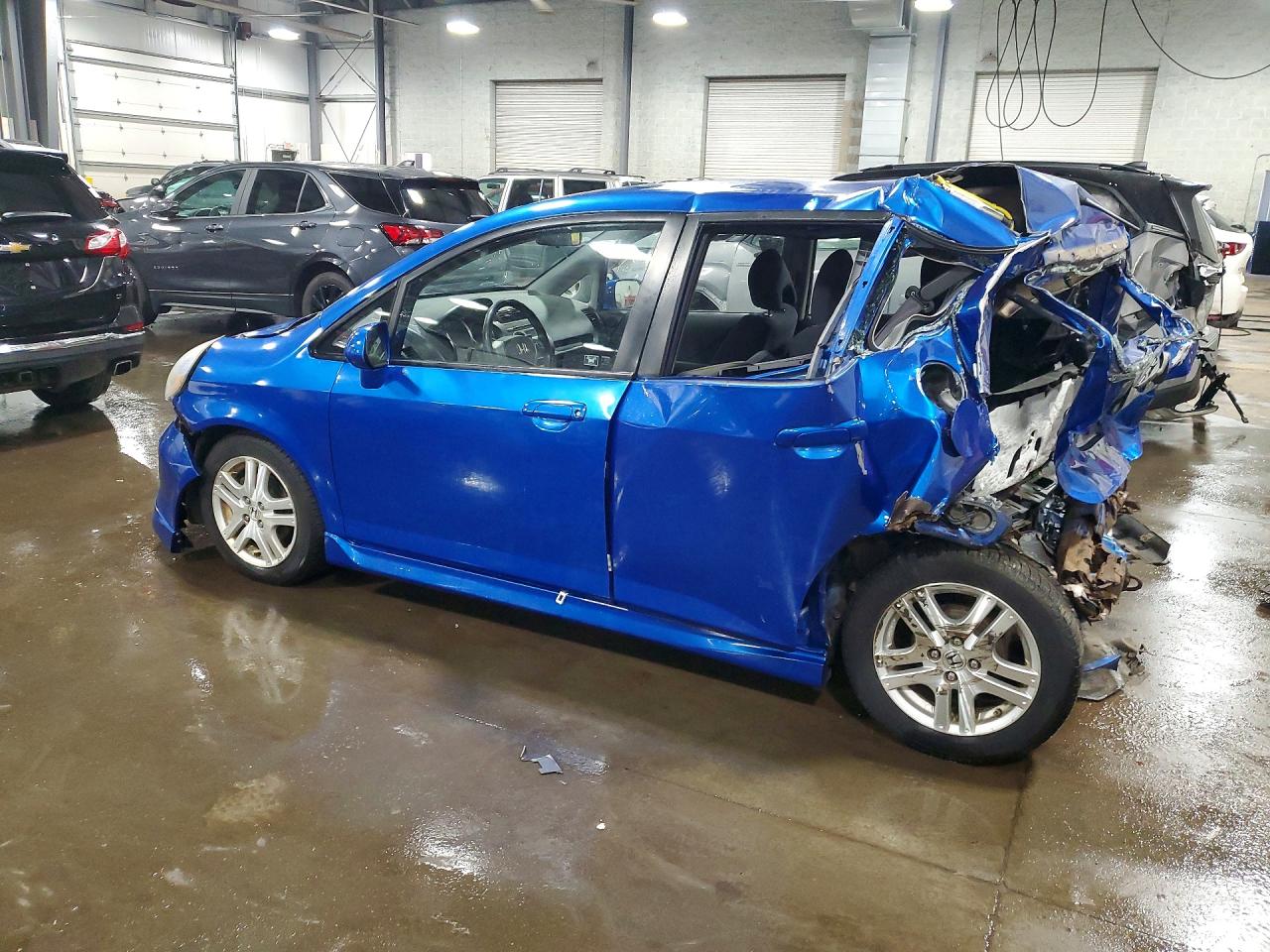 2008 Honda Fit Sport Blue vin: JHMGD386X8S024057