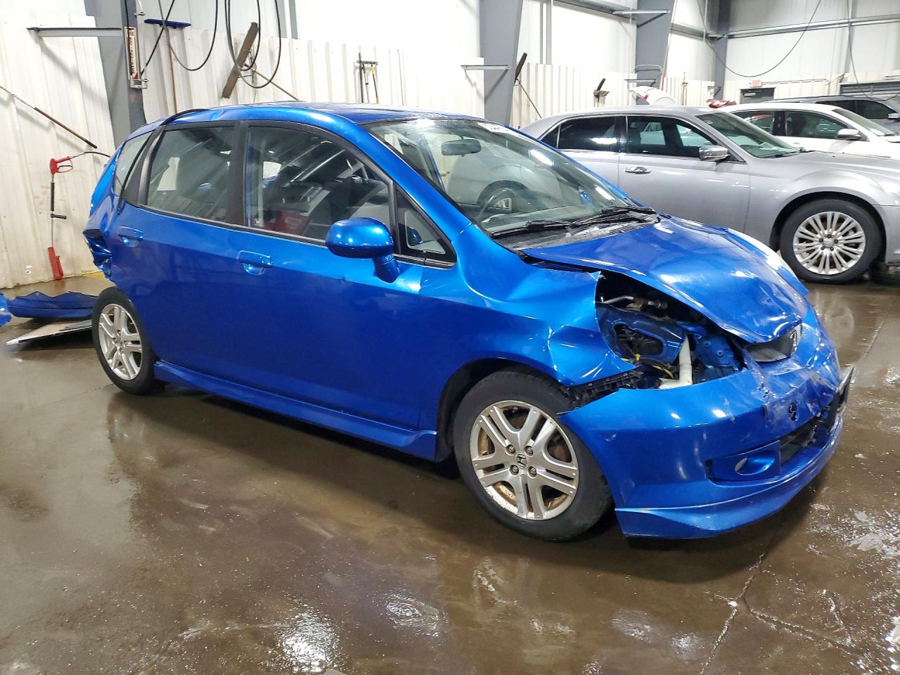 2008 Honda Fit Sport Blue vin: JHMGD386X8S024057
