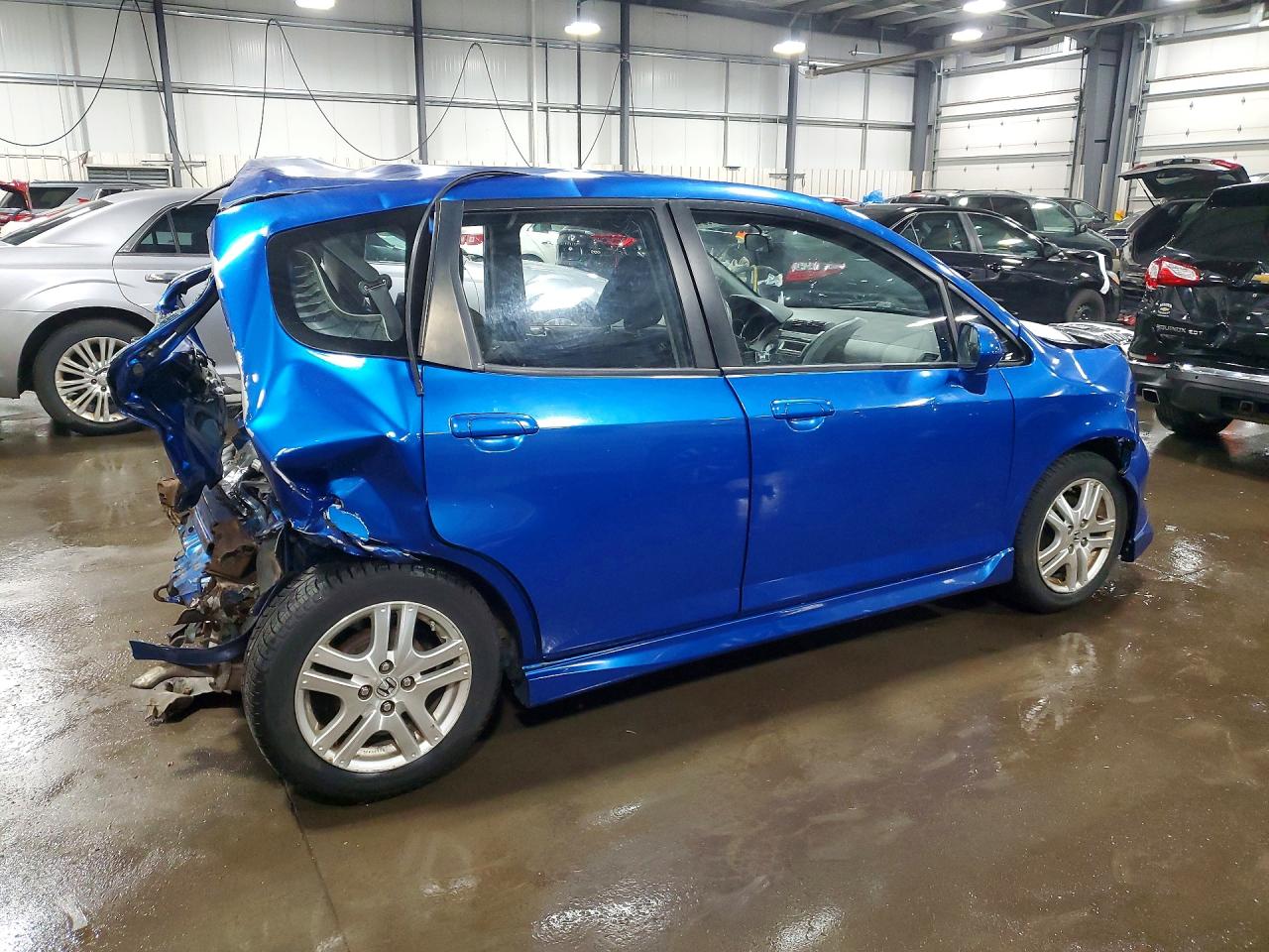 2008 Honda Fit Sport Blue vin: JHMGD386X8S024057
