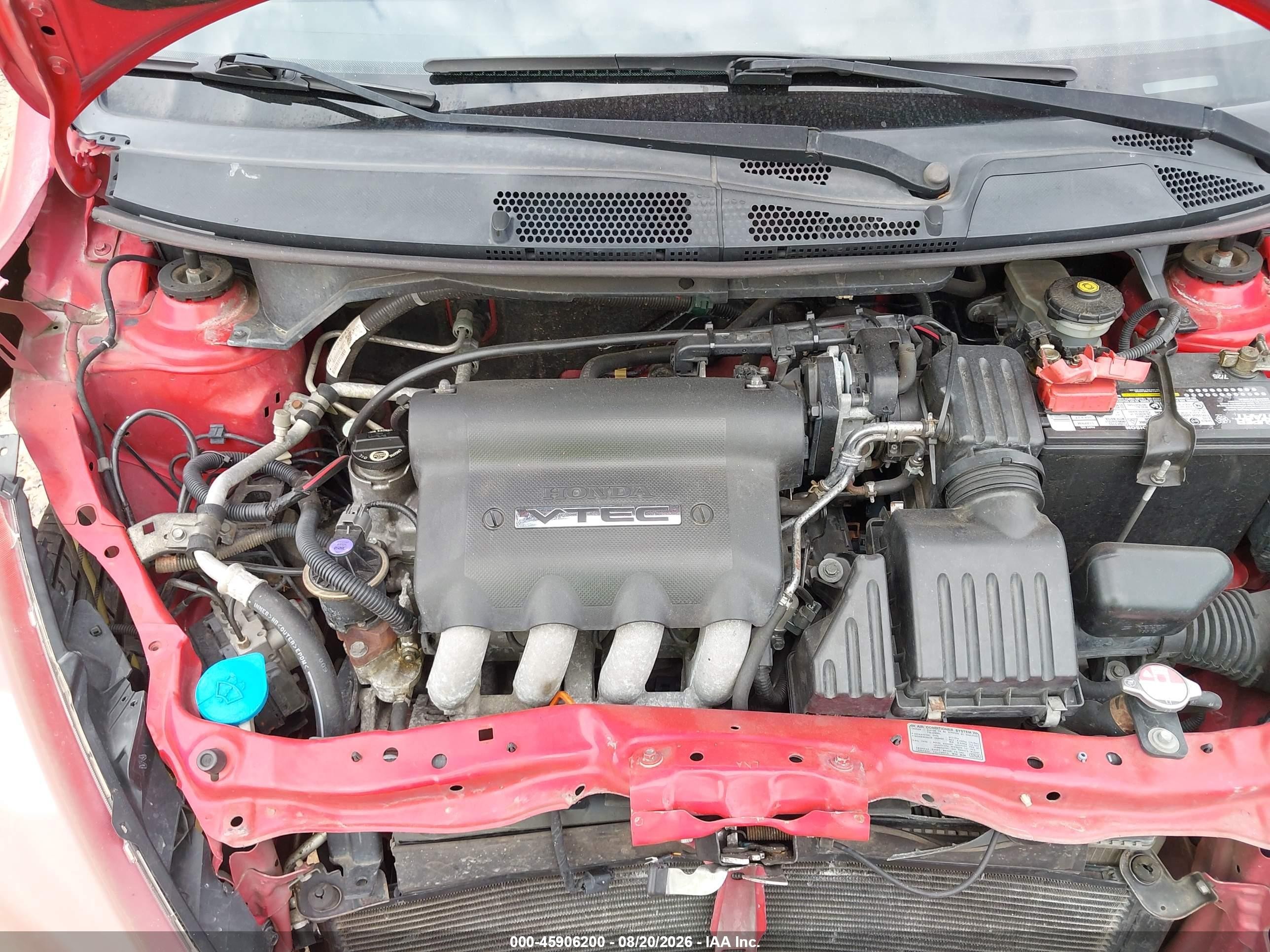 2008 Honda Fit Sport Red vin: JHMGD386X8S051338