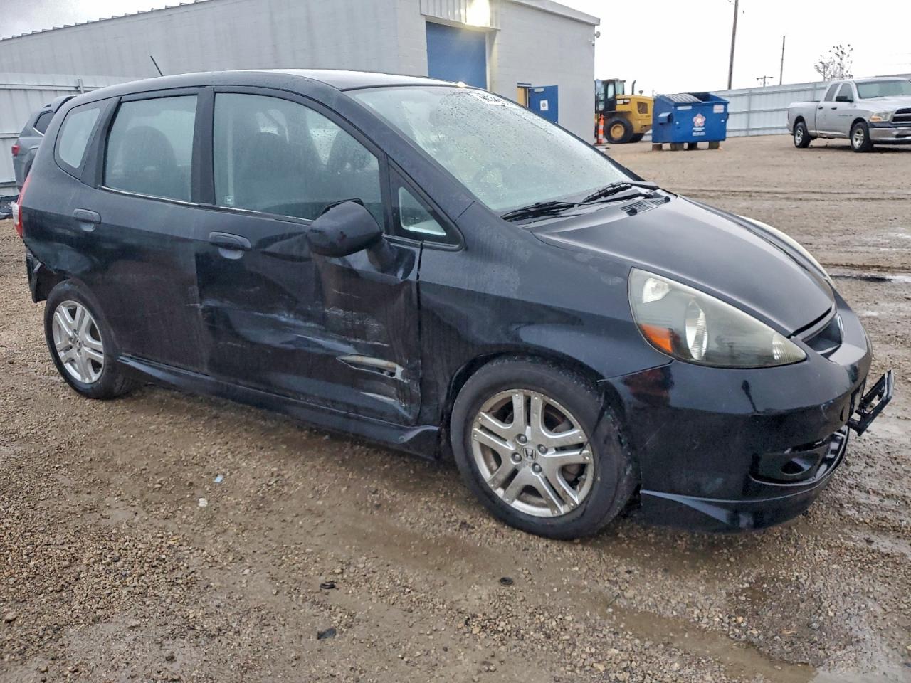 2008 Honda Fit Sport Black vin: JHMGD386X8S057933