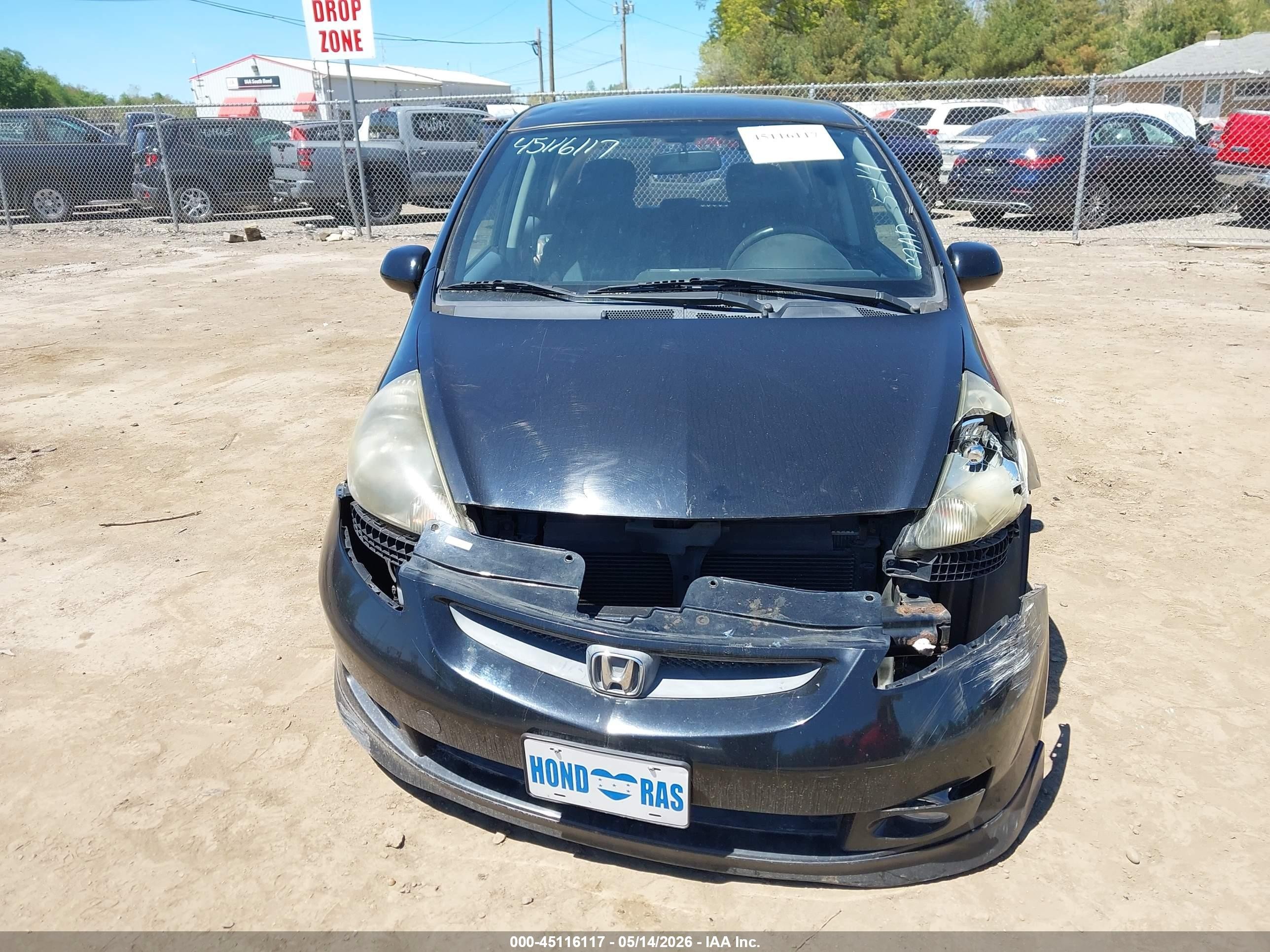 2008 Honda Fit Sport Черный vin: JHMGD386X8S063182