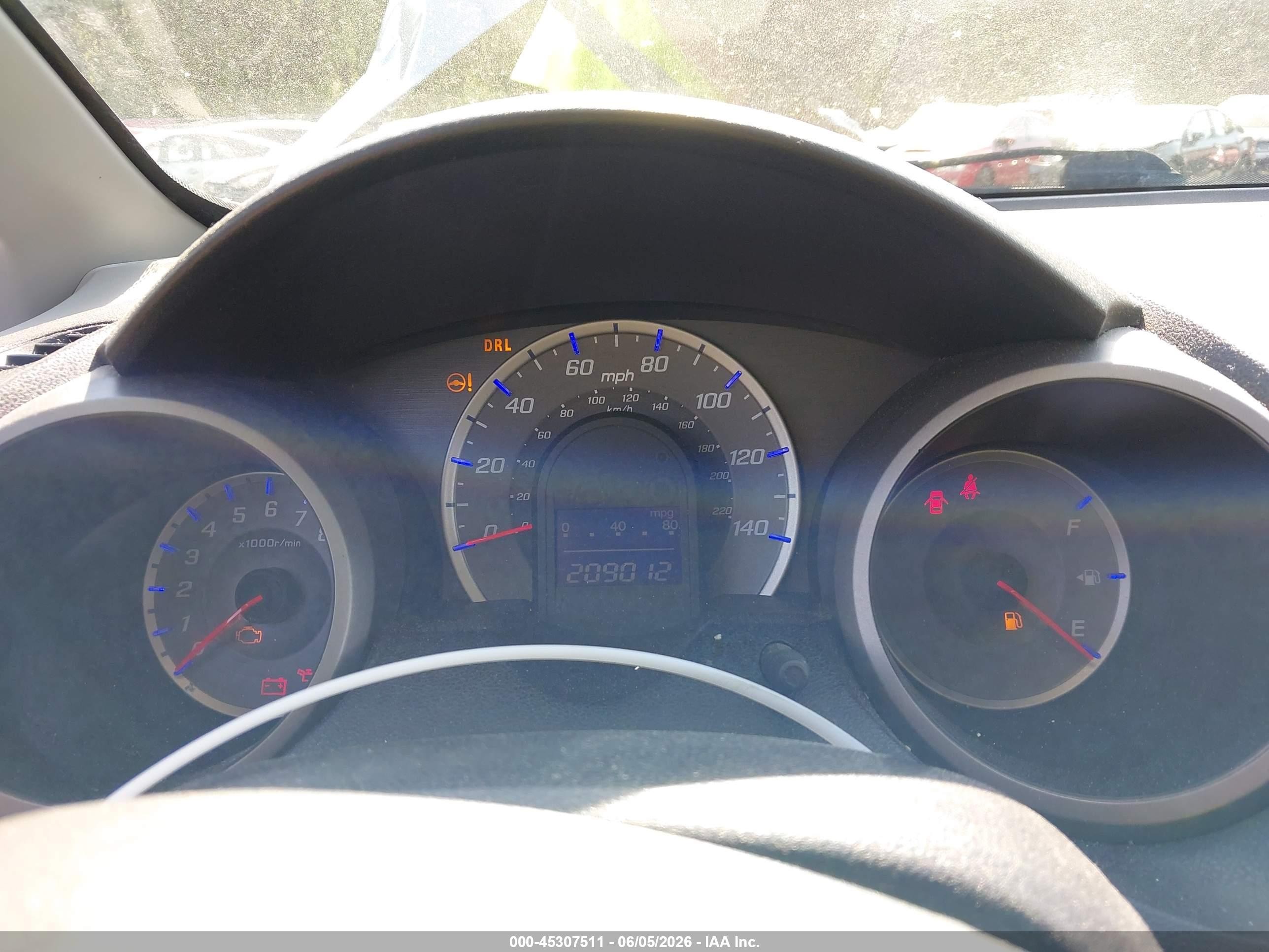 2009 Honda Fit   Light Blue vin: JHMGE87229S070590