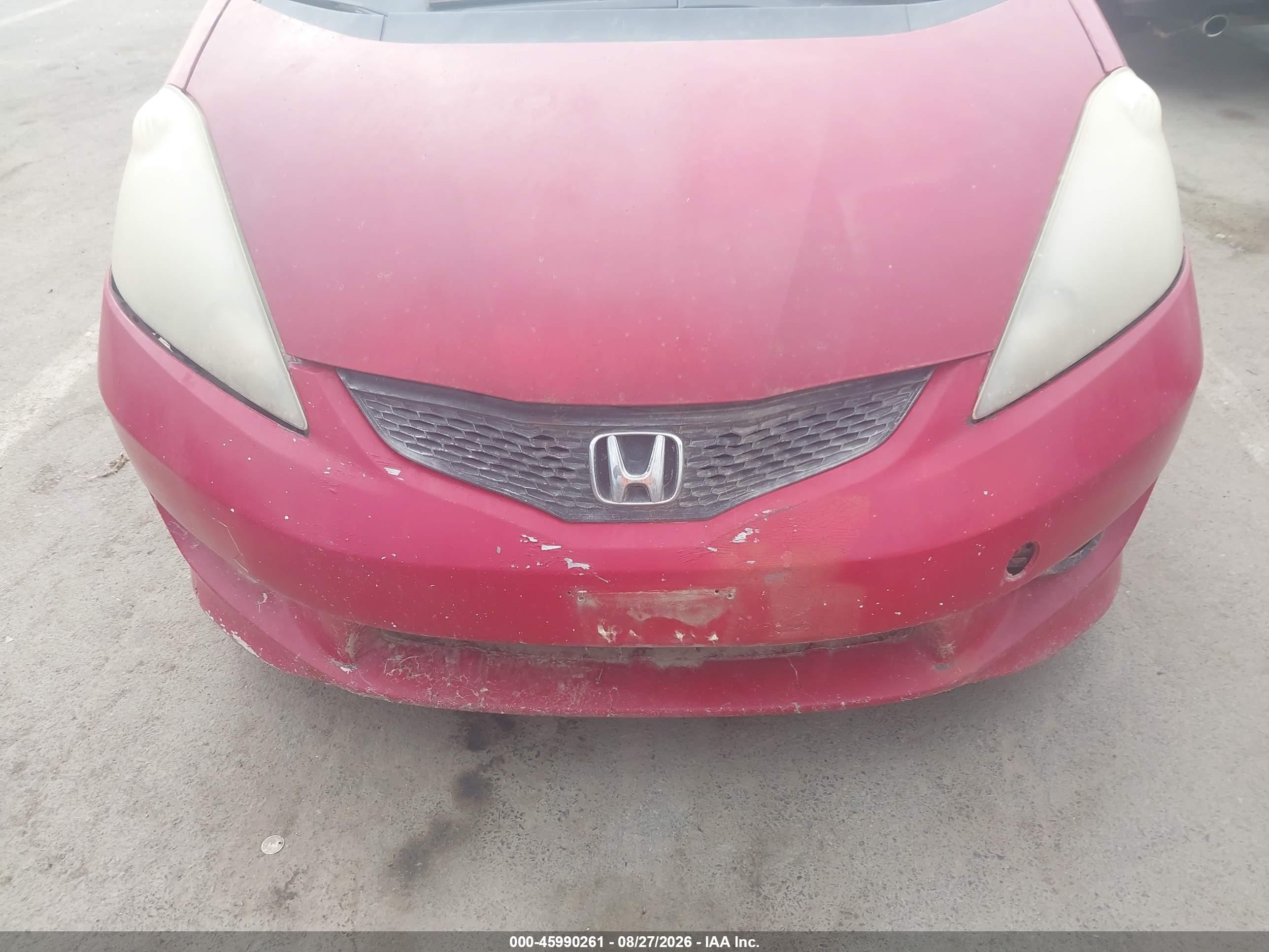 2009 Honda Fit   Red vin: JHMGE87299S009429