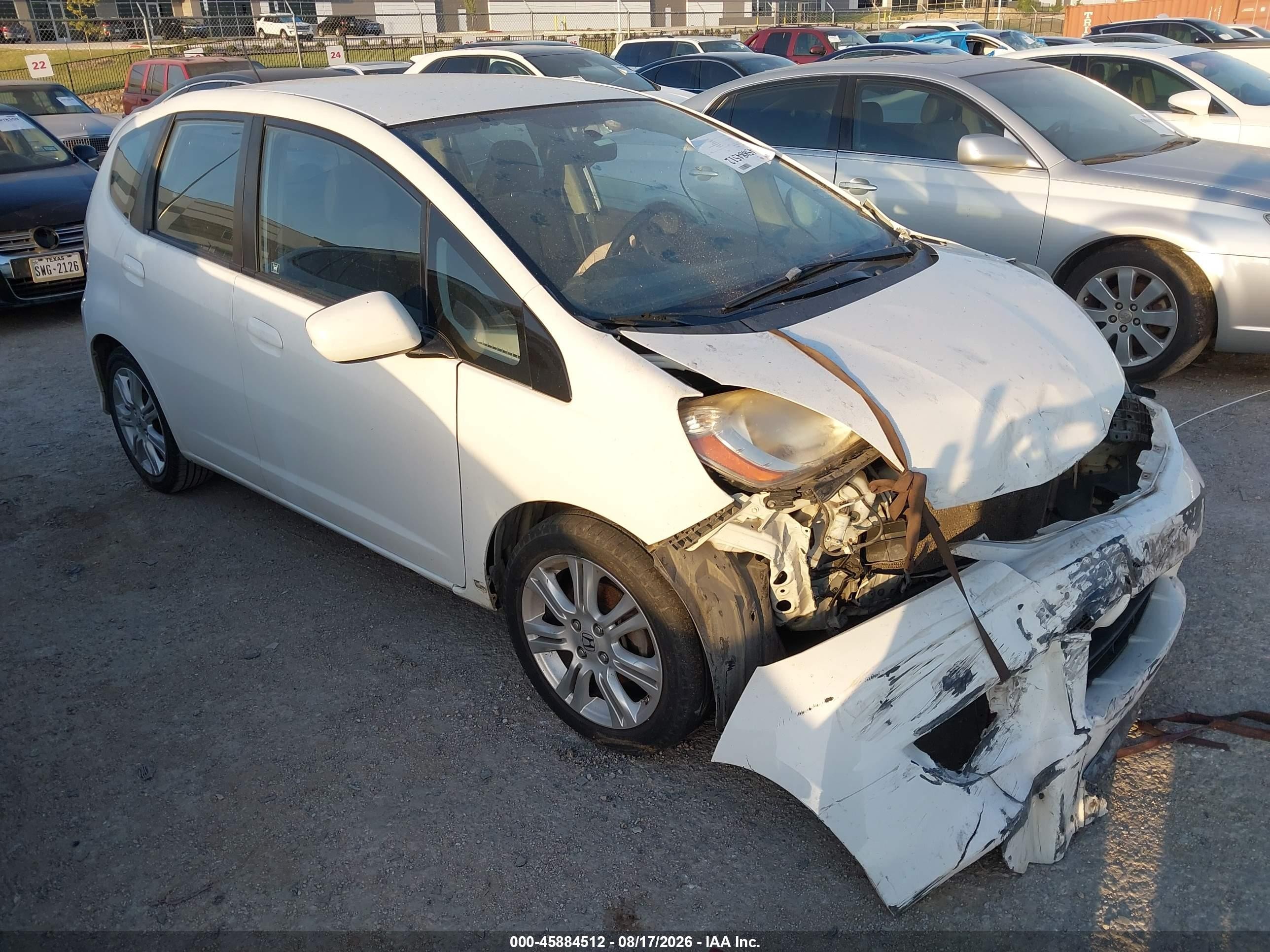 2009 Honda Fit Sport White vin: JHMGE87429C007033