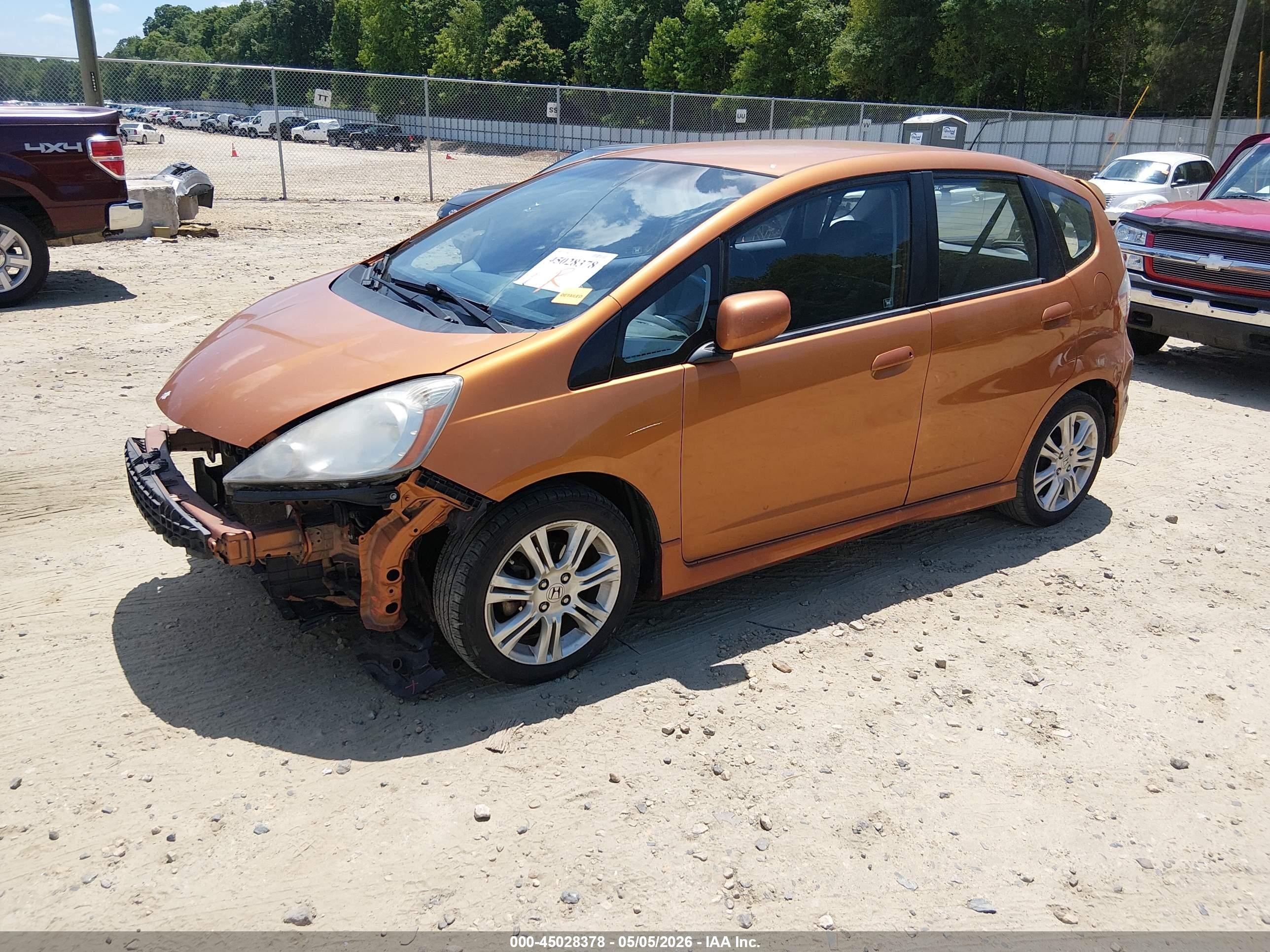 2009 Honda Fit Sport Orange vin: JHMGE87429S072485