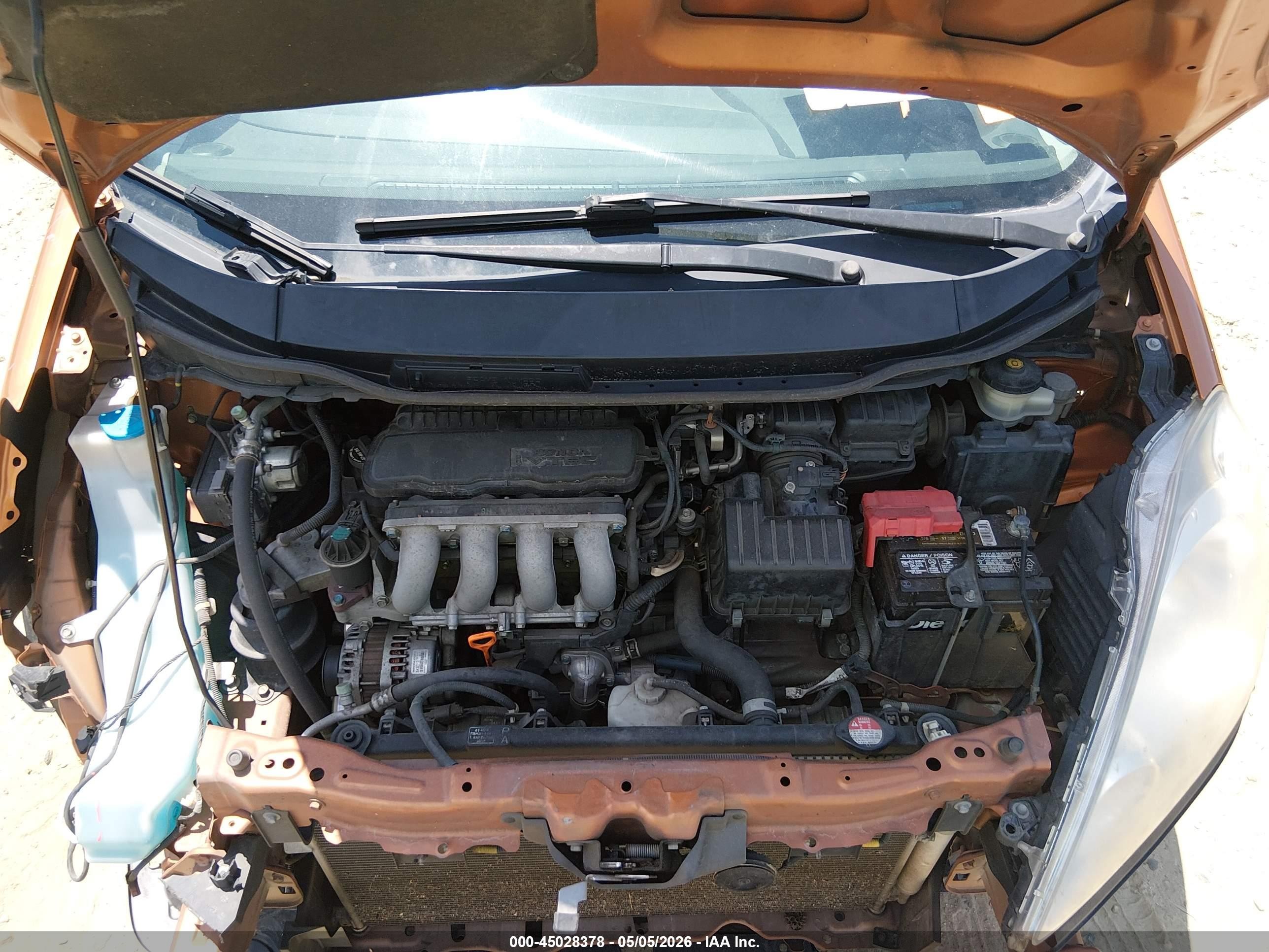 2009 Honda Fit Sport Orange vin: JHMGE87429S072485