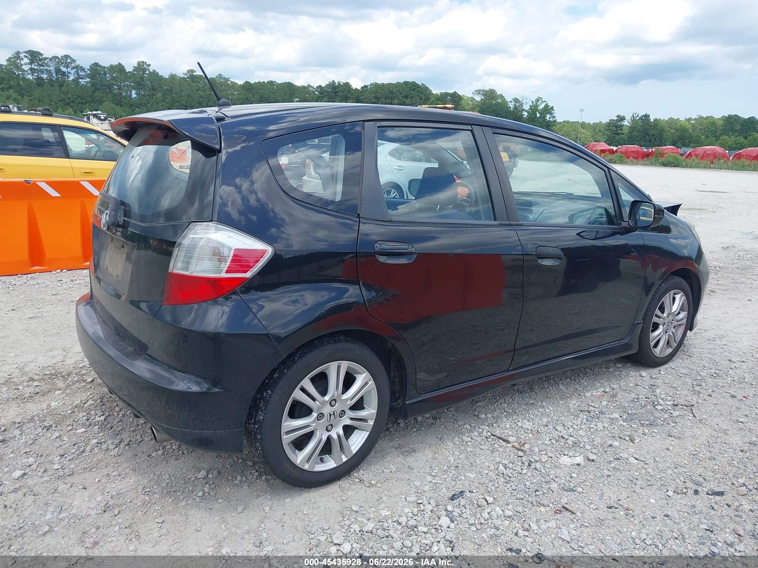 2009 Honda Fit Sport Black vin: JHMGE87439S000713