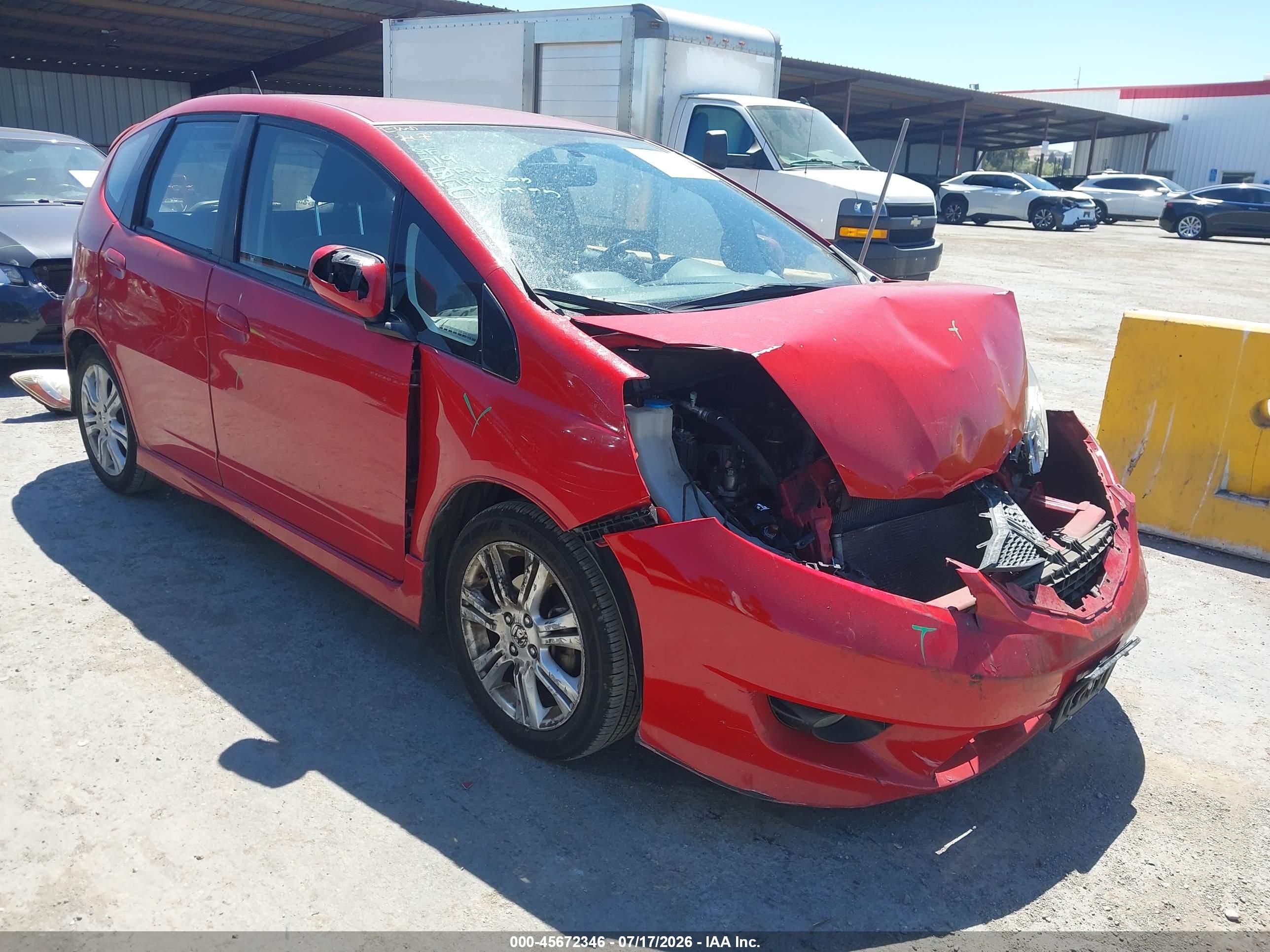 2009 Honda Fit Sport Red vin: JHMGE87449S004494