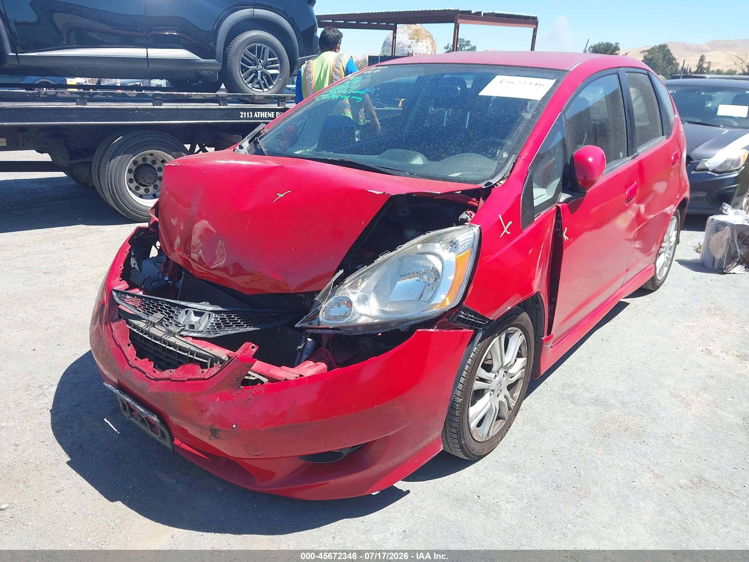 2009 Honda Fit Sport Red vin: JHMGE87449S004494