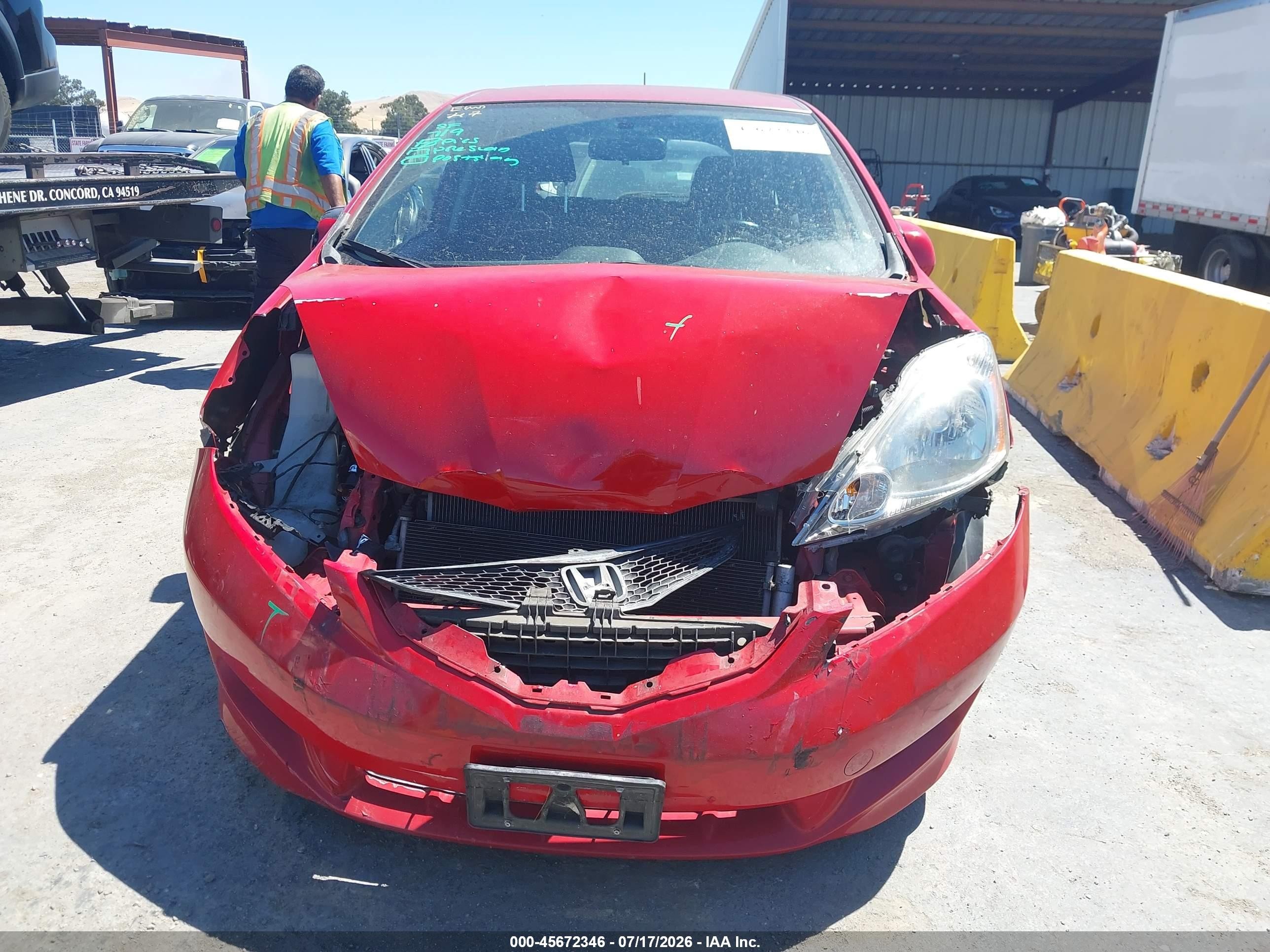 2009 Honda Fit Sport Red vin: JHMGE87449S004494
