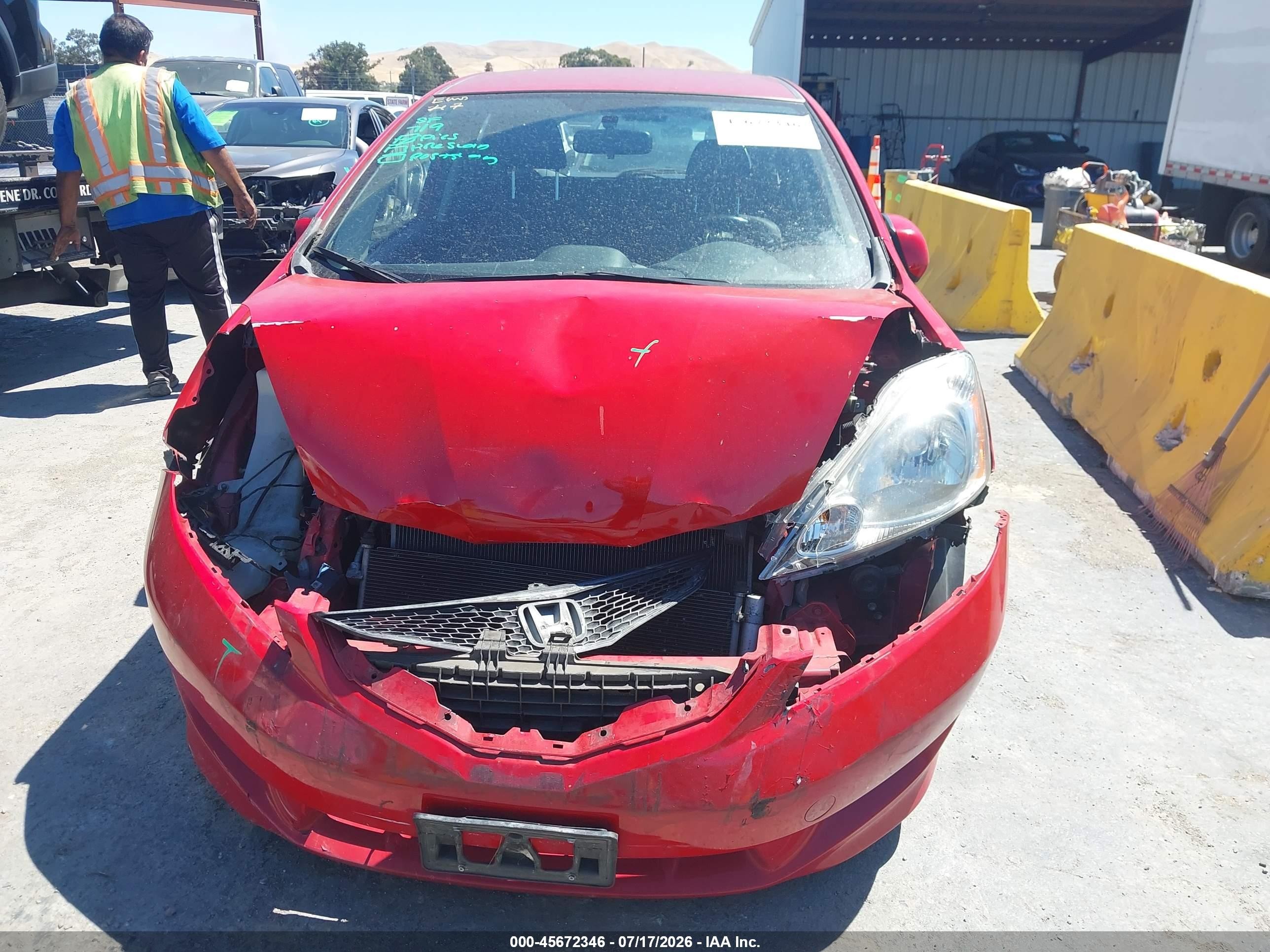 2009 Honda Fit Sport Red vin: JHMGE87449S004494