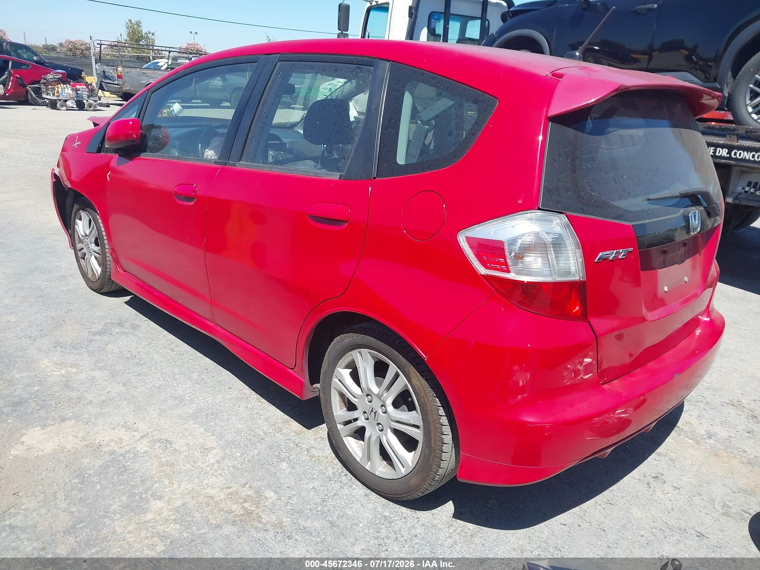 2009 Honda Fit Sport Red vin: JHMGE87449S004494