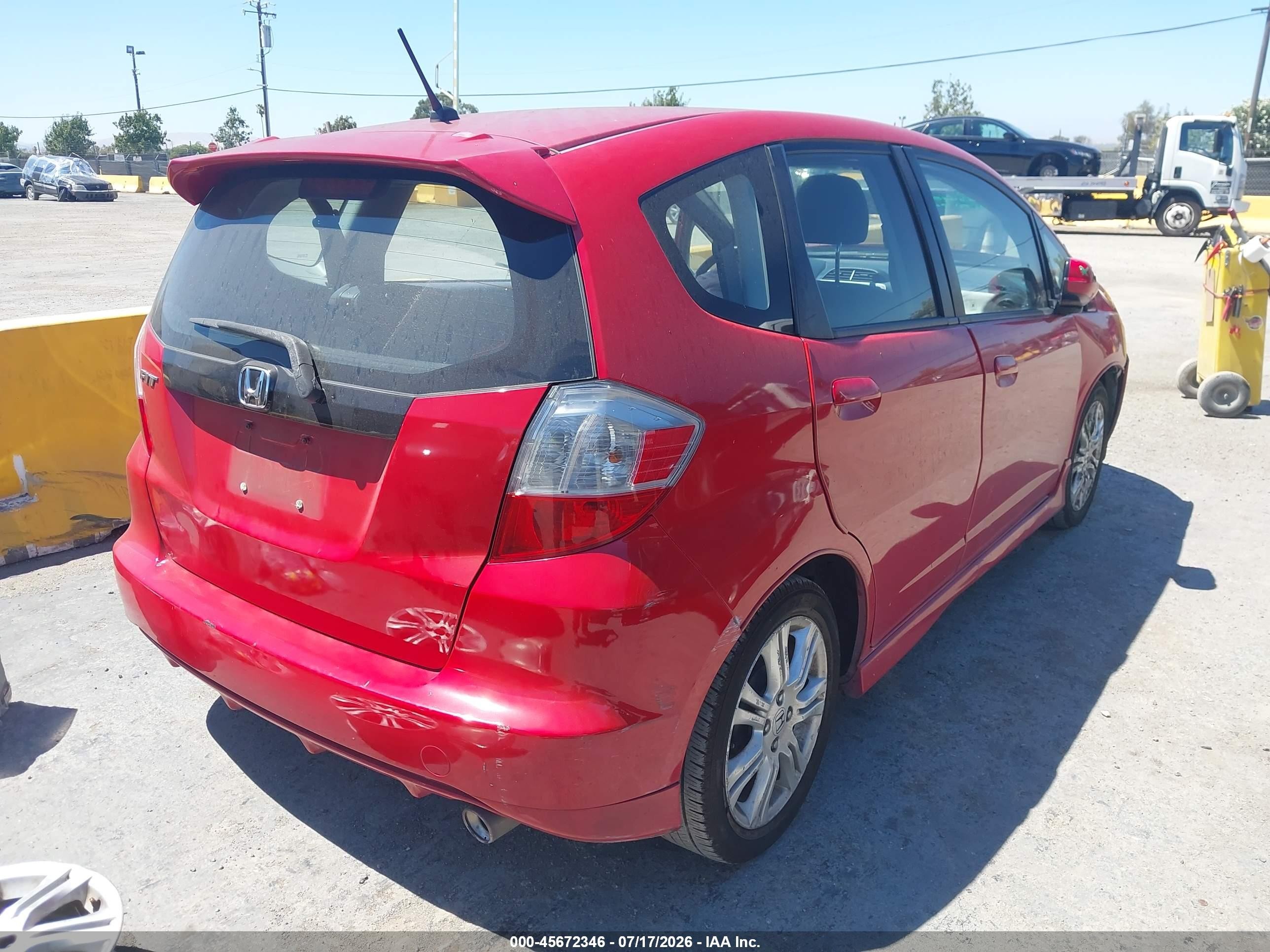 2009 Honda Fit Sport Red vin: JHMGE87449S004494