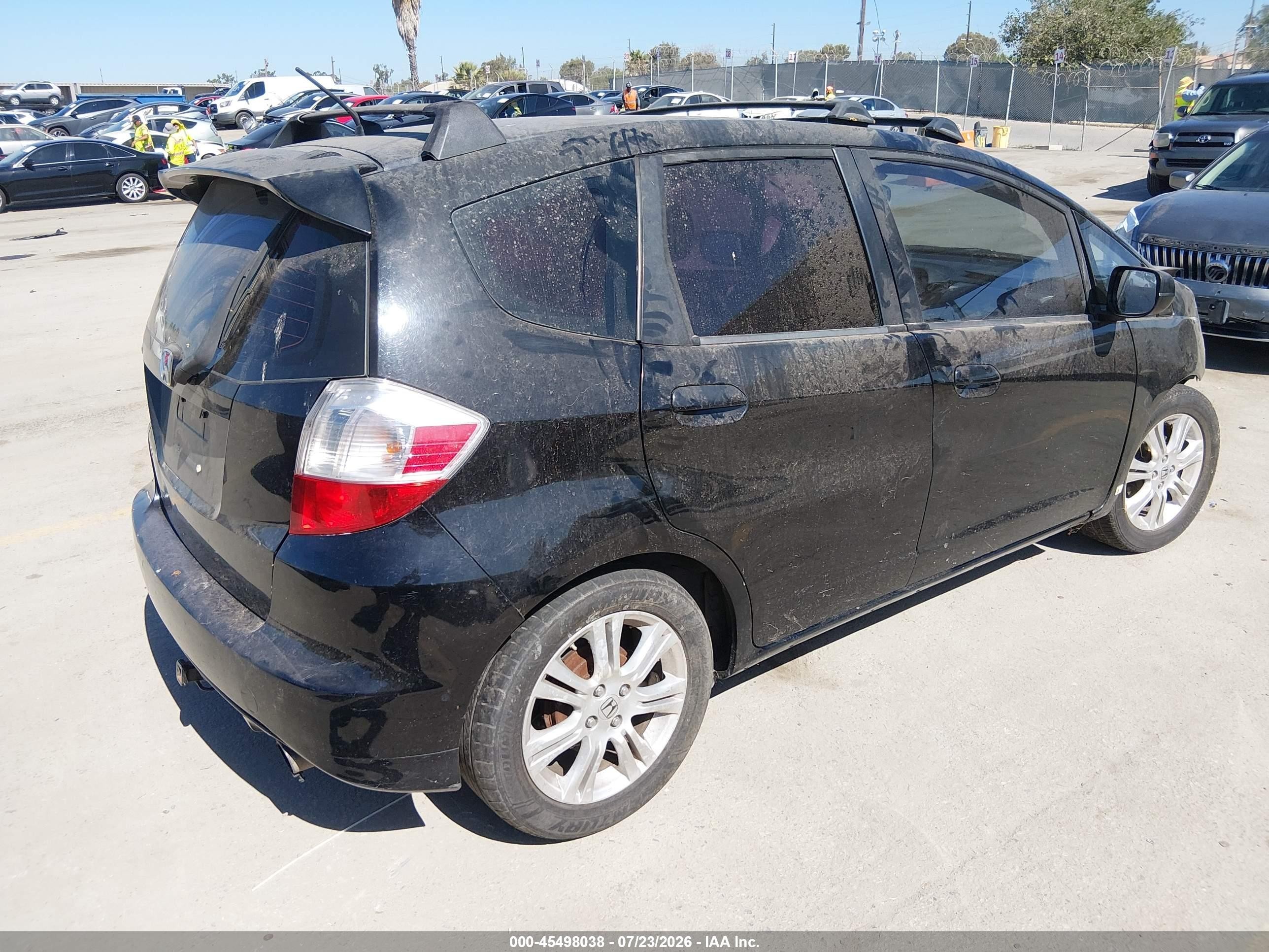 2009 Honda Fit Sport Black vin: JHMGE87459S017738