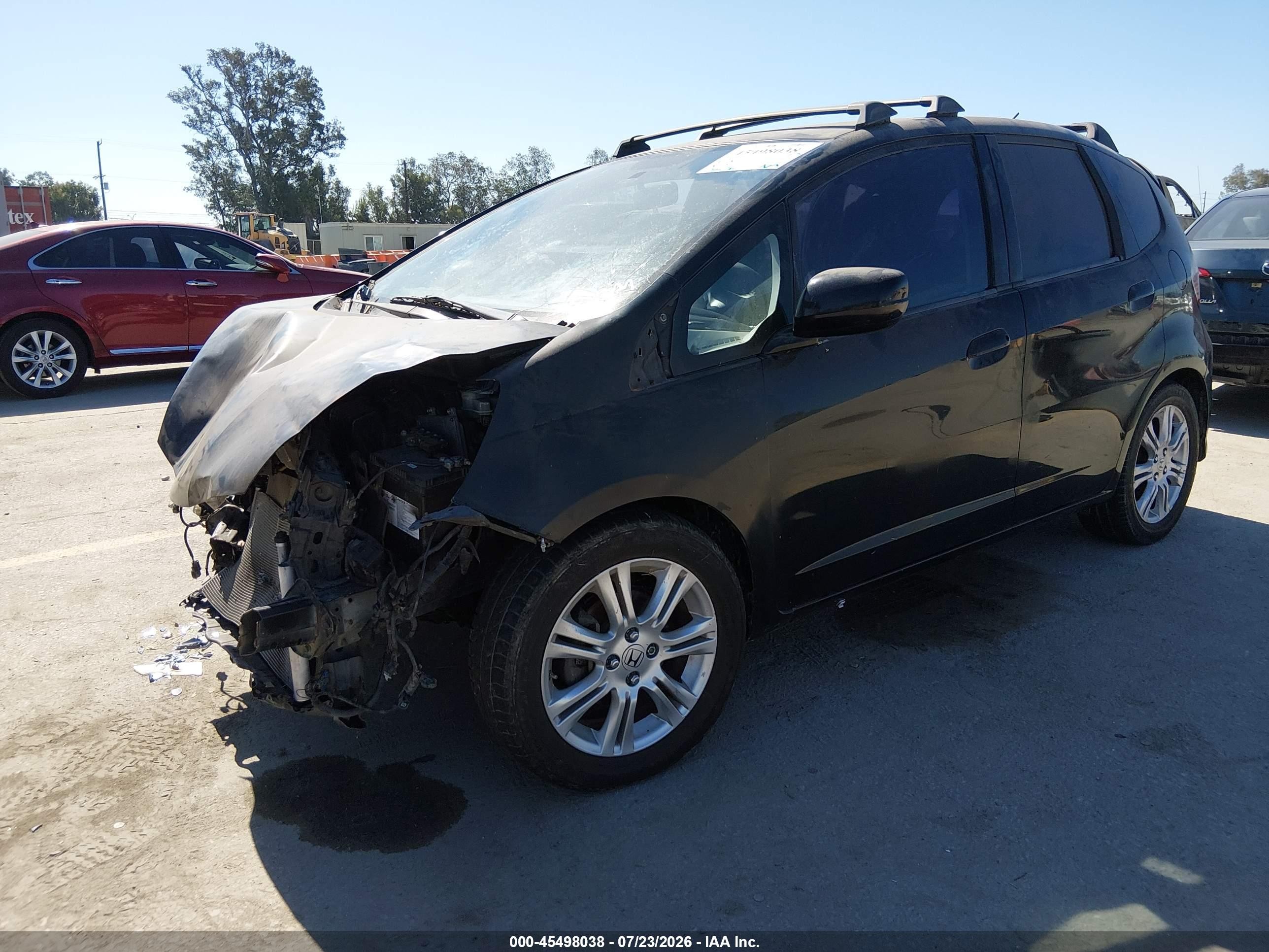 2009 Honda Fit Sport Black vin: JHMGE87459S017738