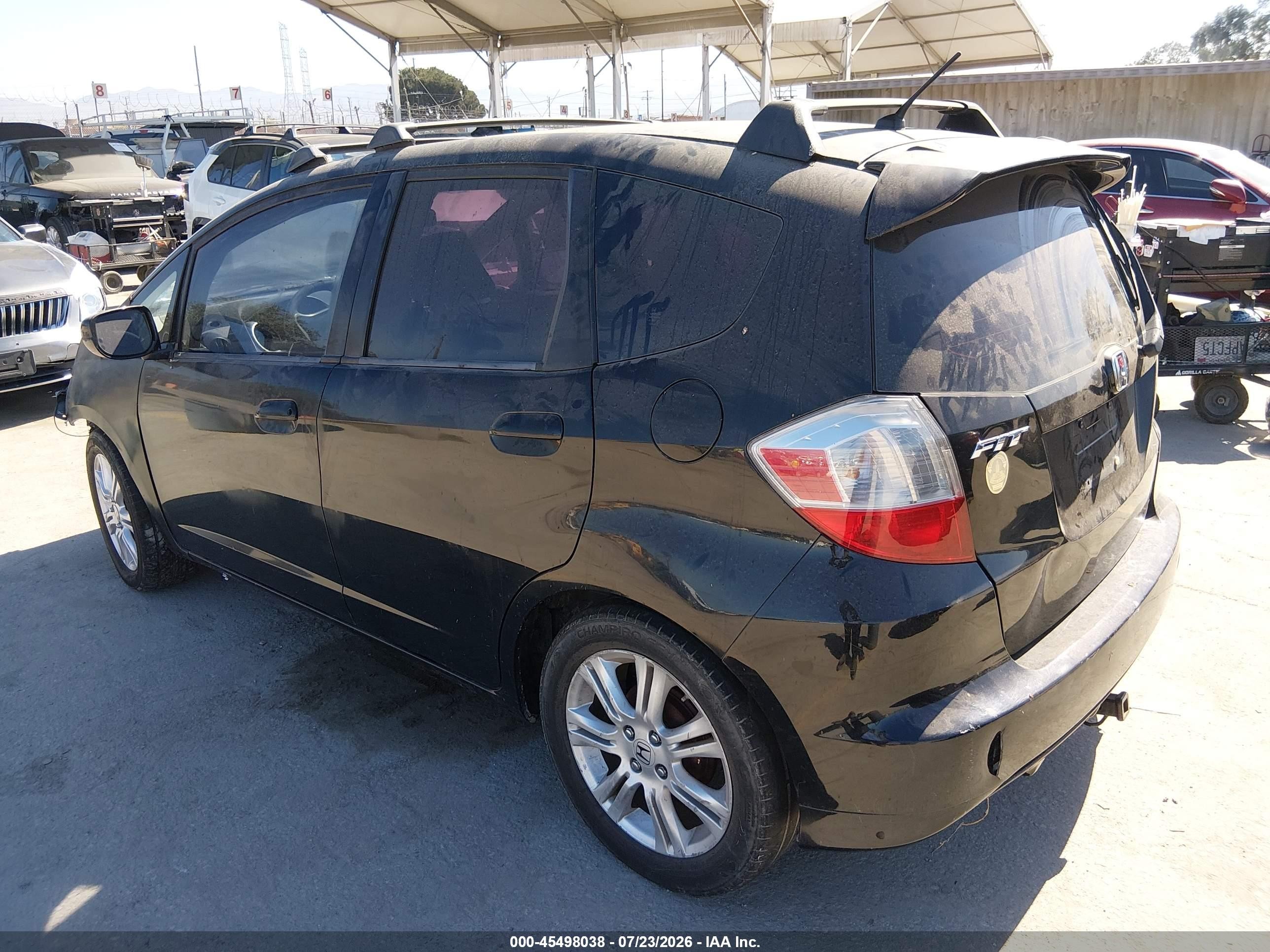2009 Honda Fit Sport Black vin: JHMGE87459S017738
