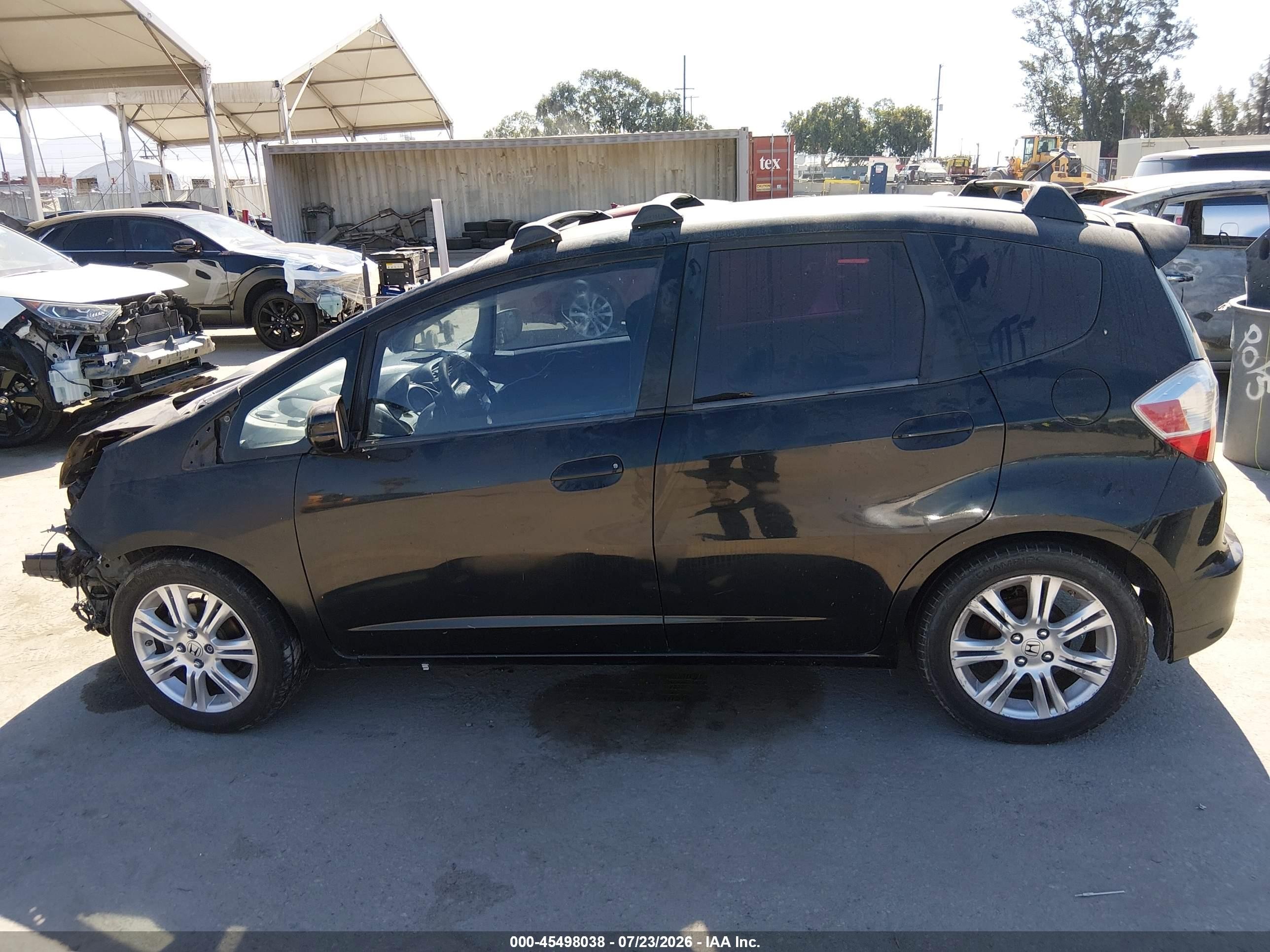 2009 Honda Fit Sport Black vin: JHMGE87459S017738