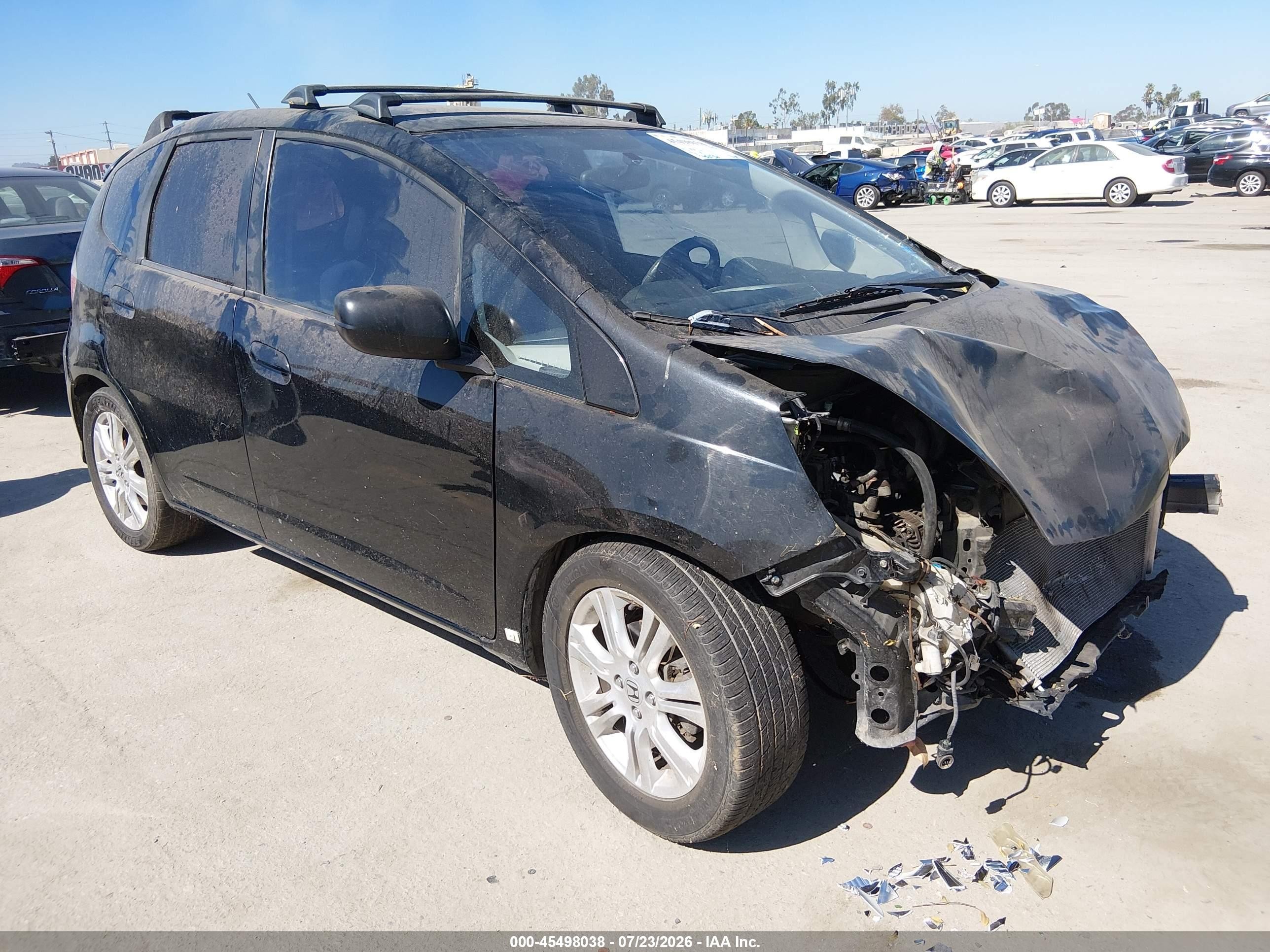 2009 Honda Fit Sport Black vin: JHMGE87459S017738