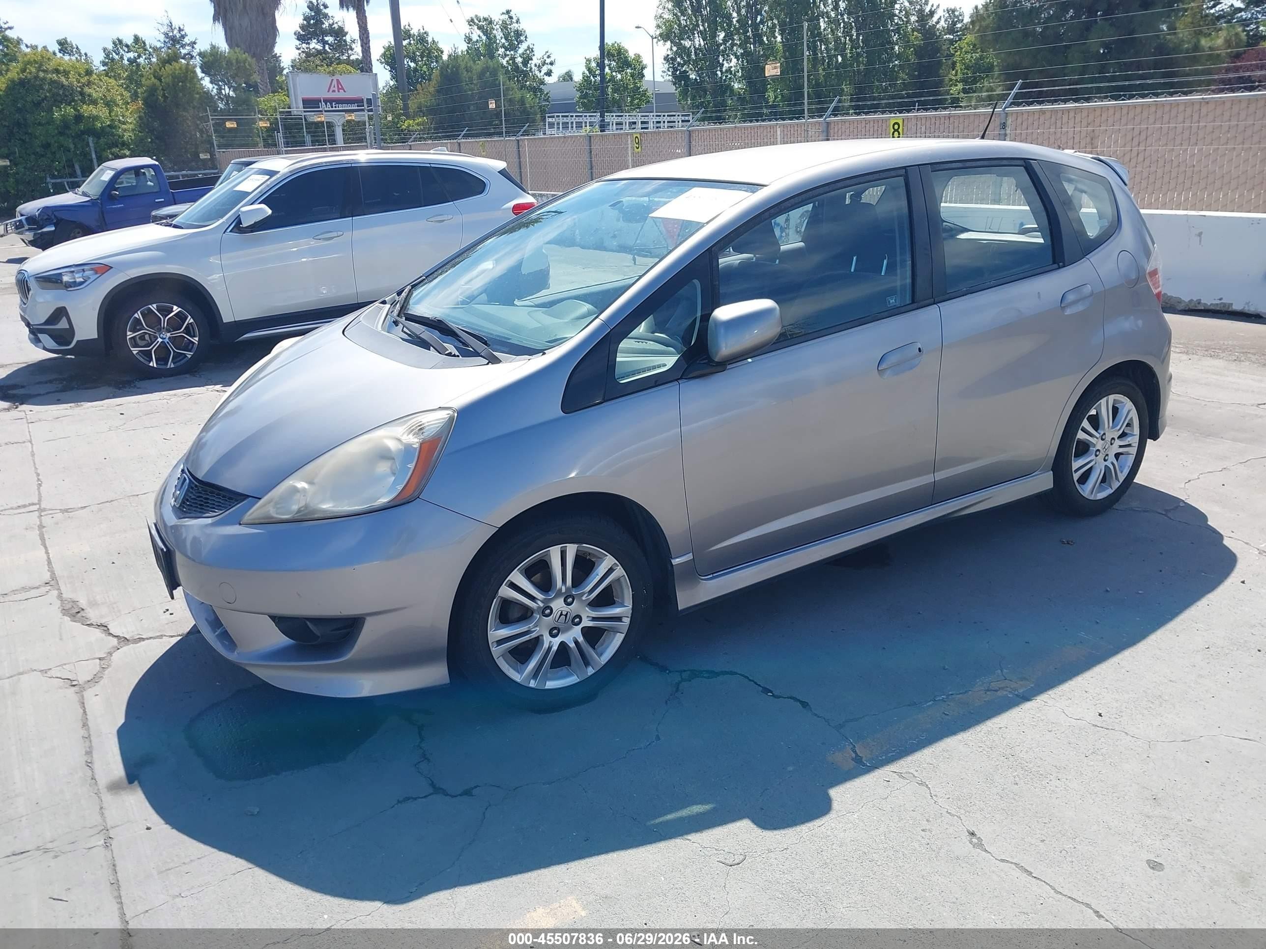 2009 Honda Fit Sport Gray vin: JHMGE87459S022065