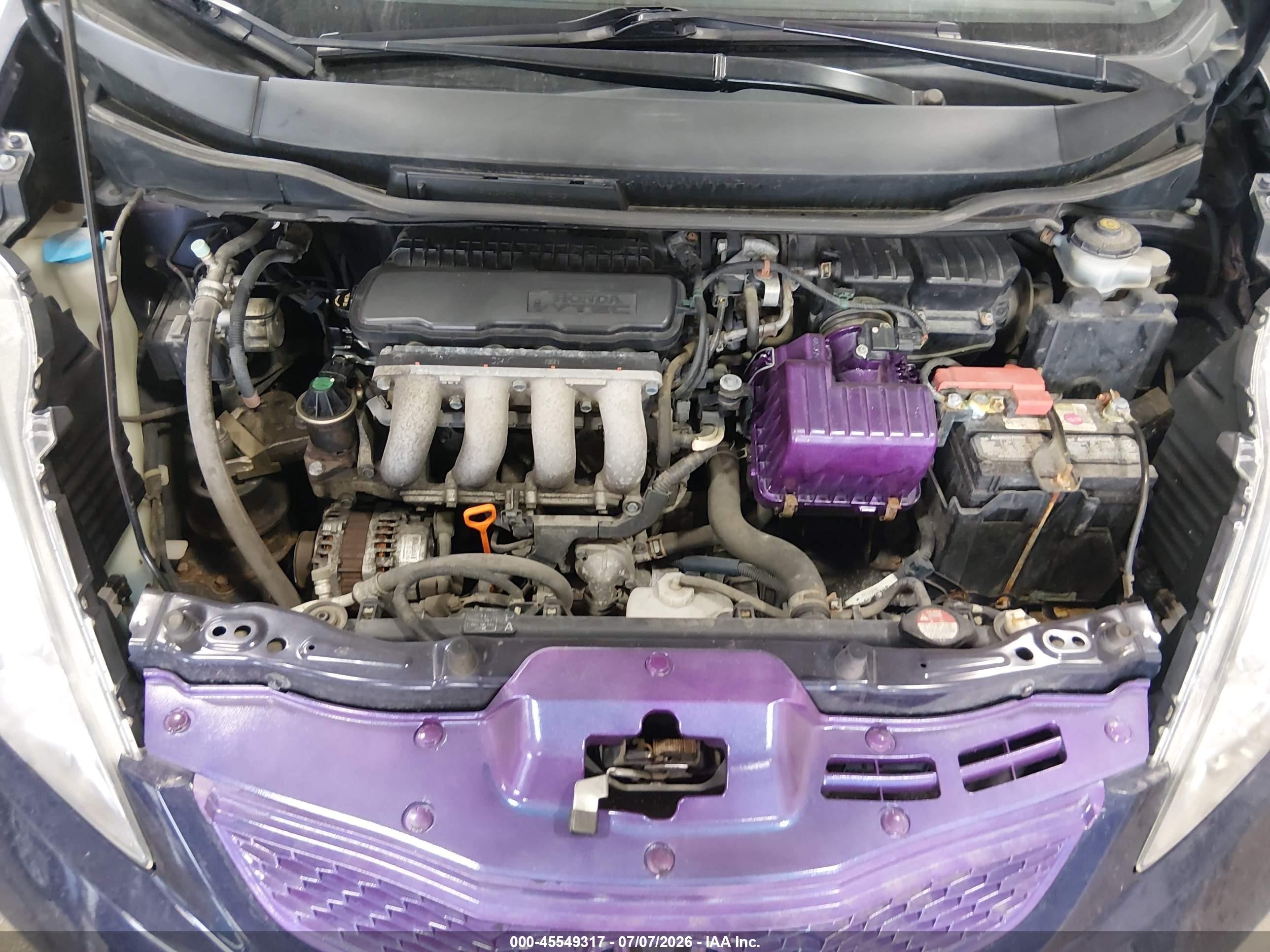 2009 Honda Fit Sport Purple vin: JHMGE87469S032555
