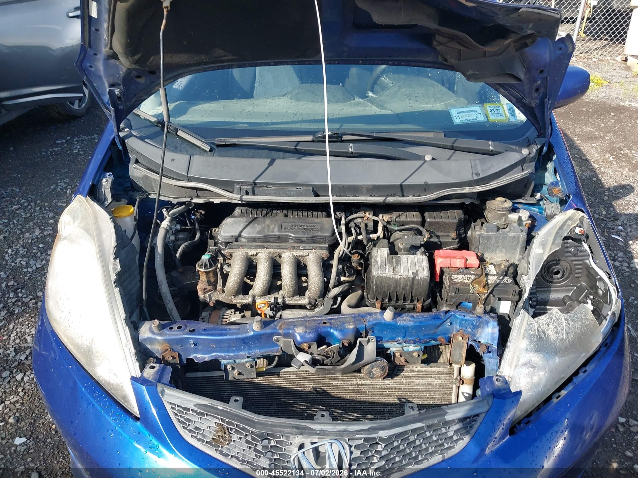 2009 Honda Fit Sport Синий vin: JHMGE87469S056192