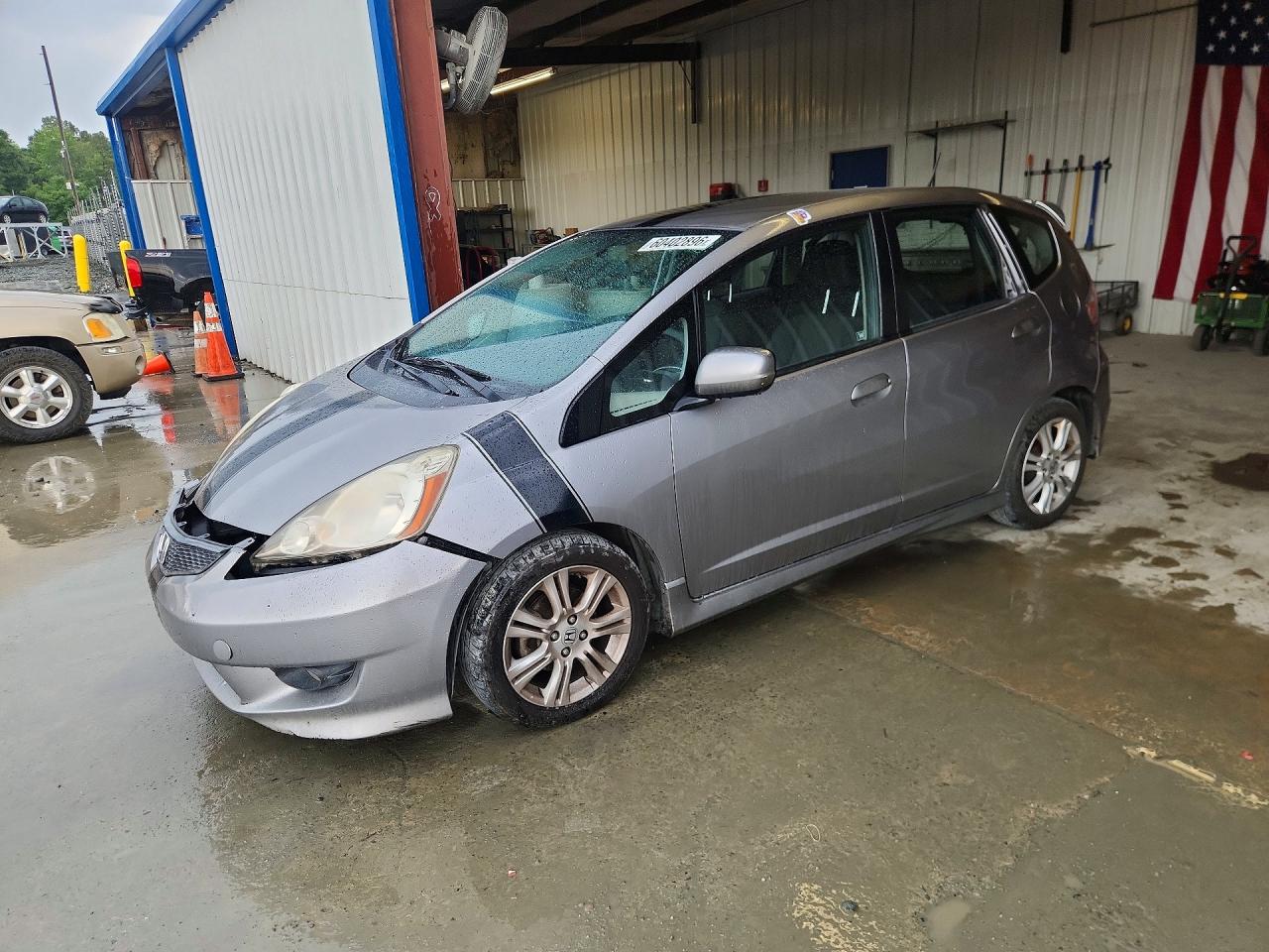 2009 Honda Fit Sport Gray vin: JHMGE87469S059058