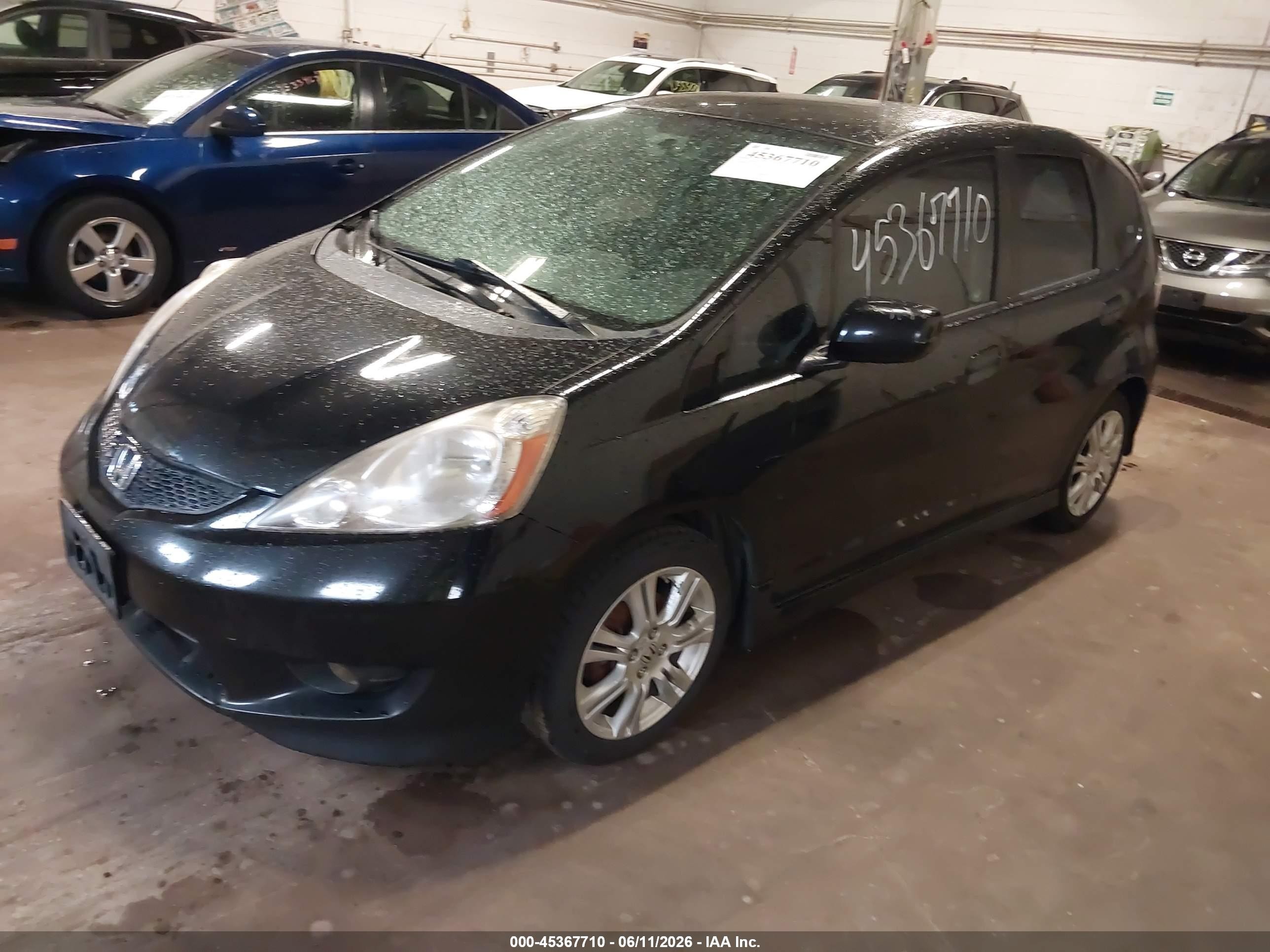2009 Honda Fit Sport Черный vin: JHMGE87479S035139