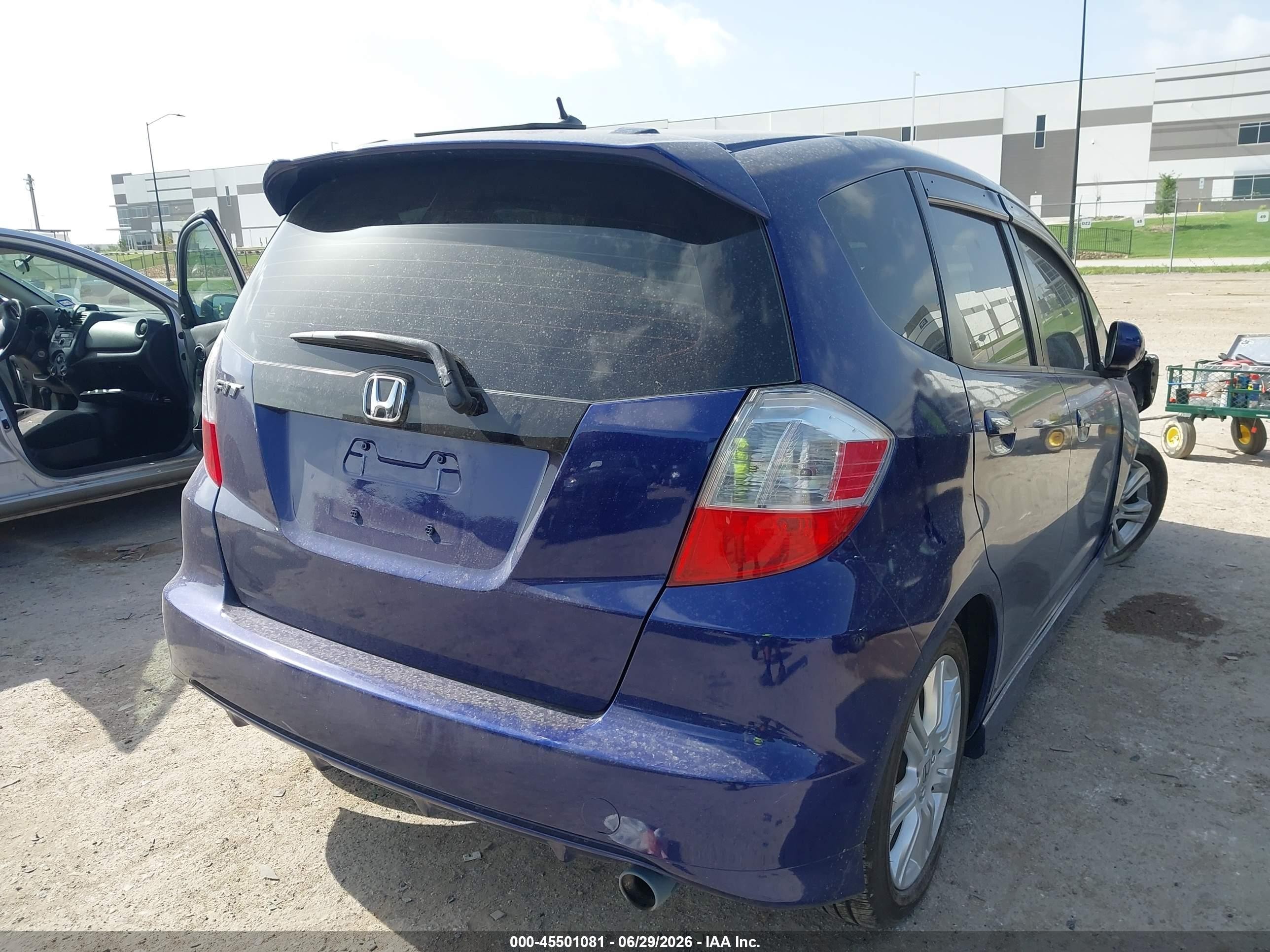 2009 Honda Fit Sport Blue vin: JHMGE87479S074491