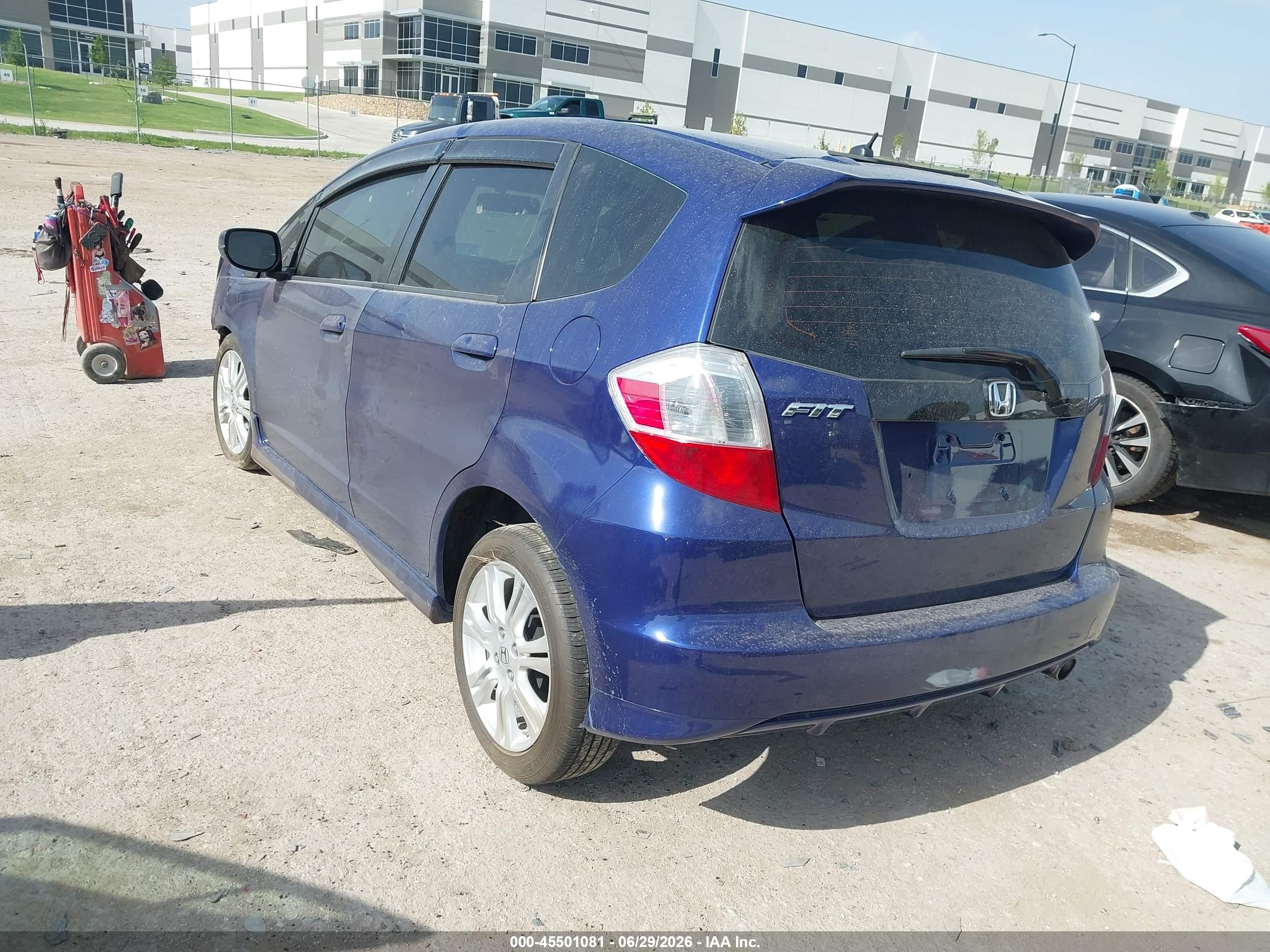 2009 Honda Fit Sport Blue vin: JHMGE87479S074491
