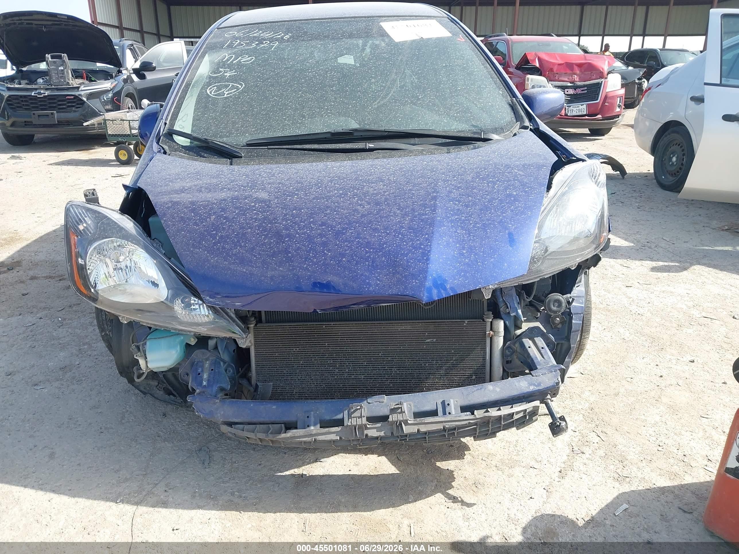 2009 Honda Fit Sport Blue vin: JHMGE87479S074491