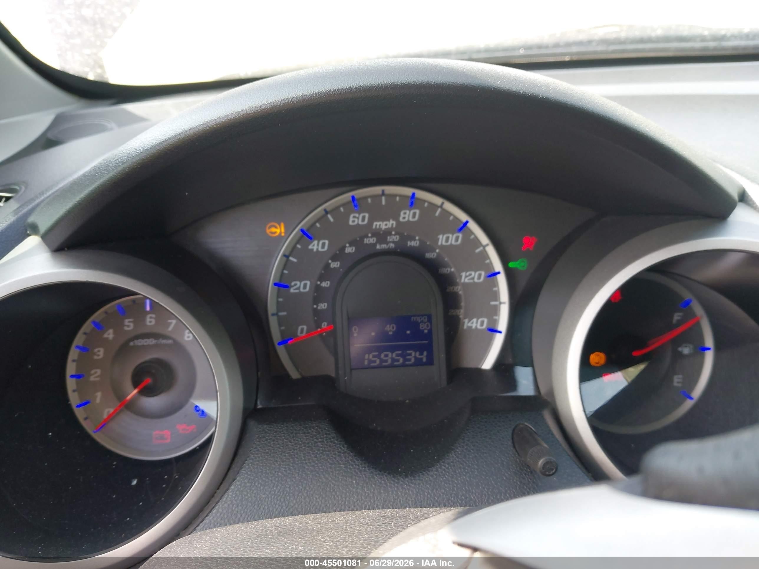 2009 Honda Fit Sport Blue vin: JHMGE87479S074491