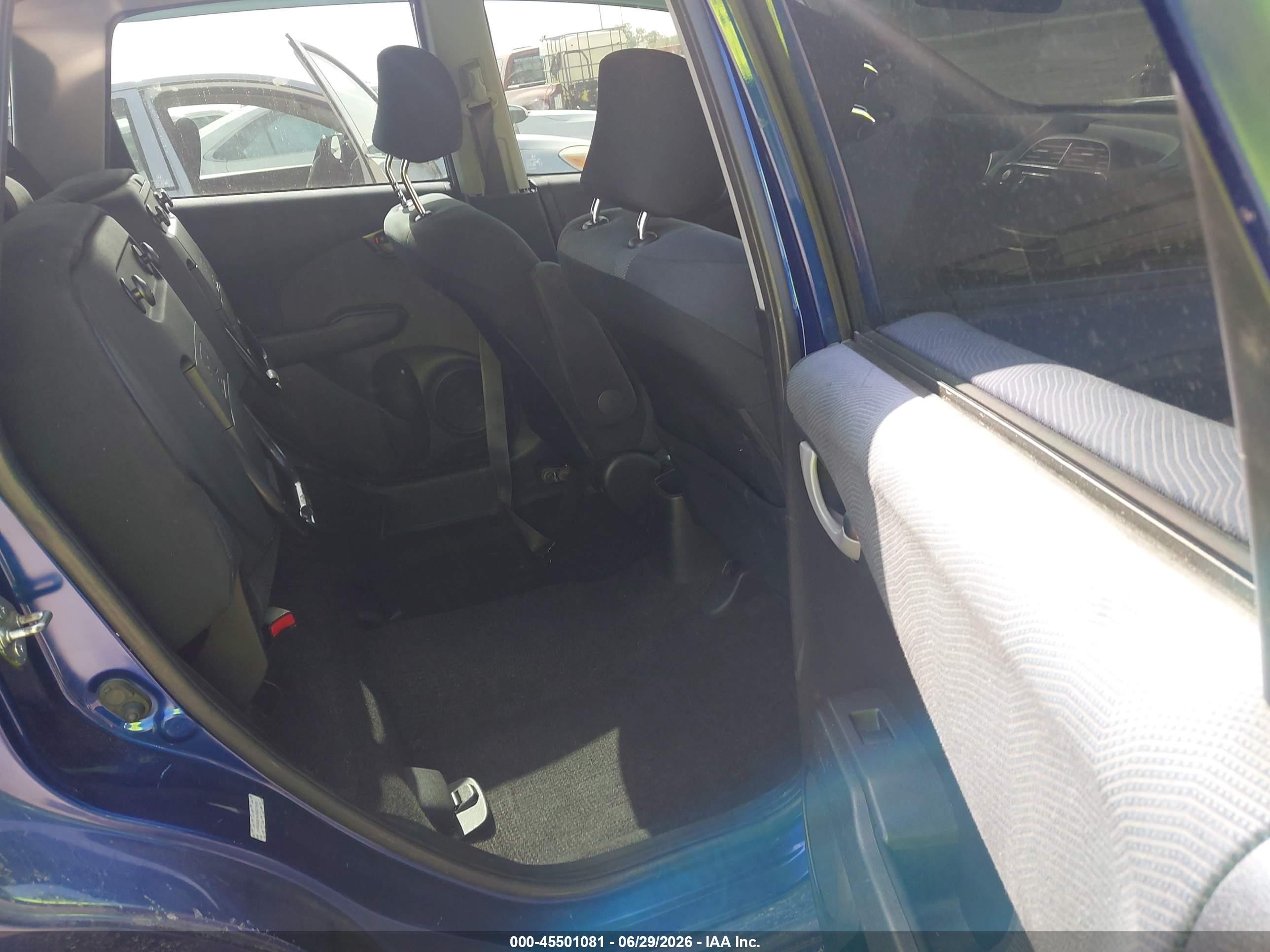 2009 Honda Fit Sport Blue vin: JHMGE87479S074491
