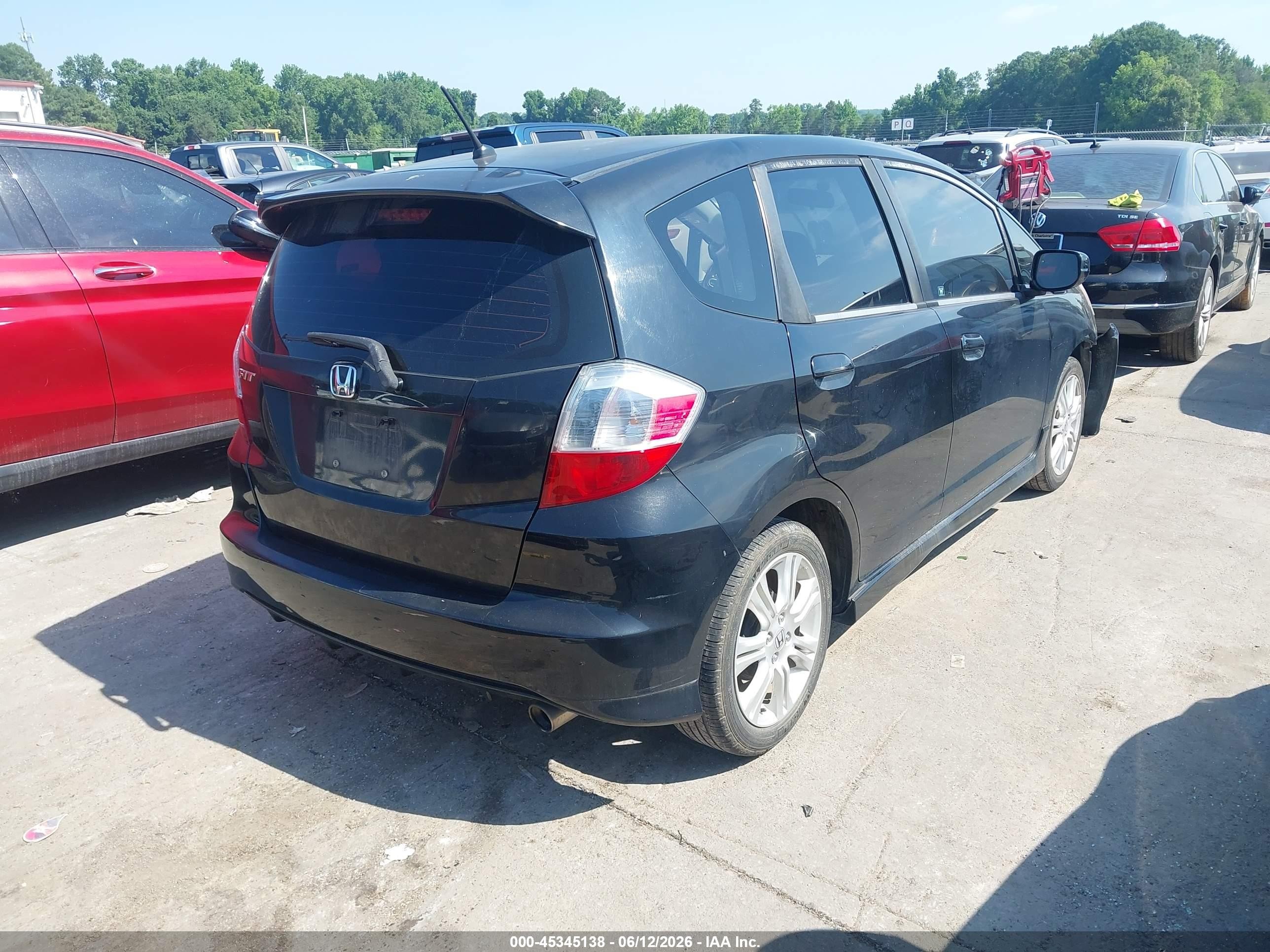 2009 Honda Fit Sport Black vin: JHMGE87619S063374