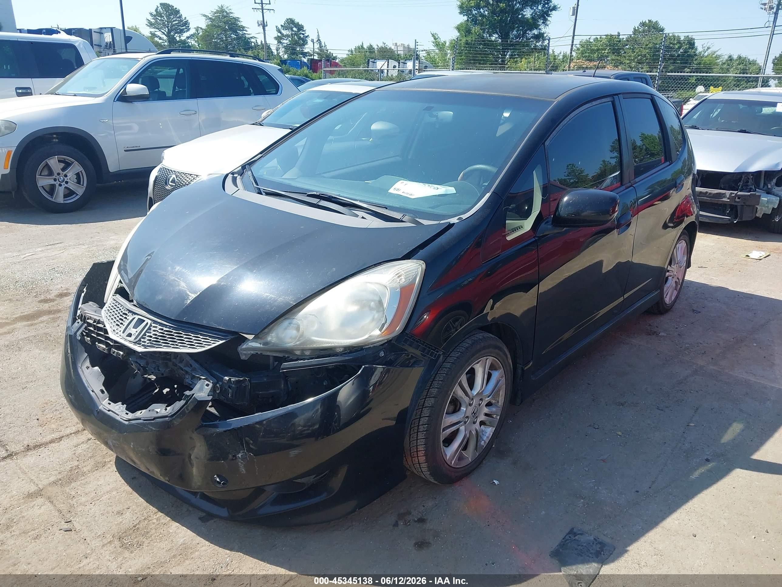 2009 Honda Fit Sport Black vin: JHMGE87619S063374