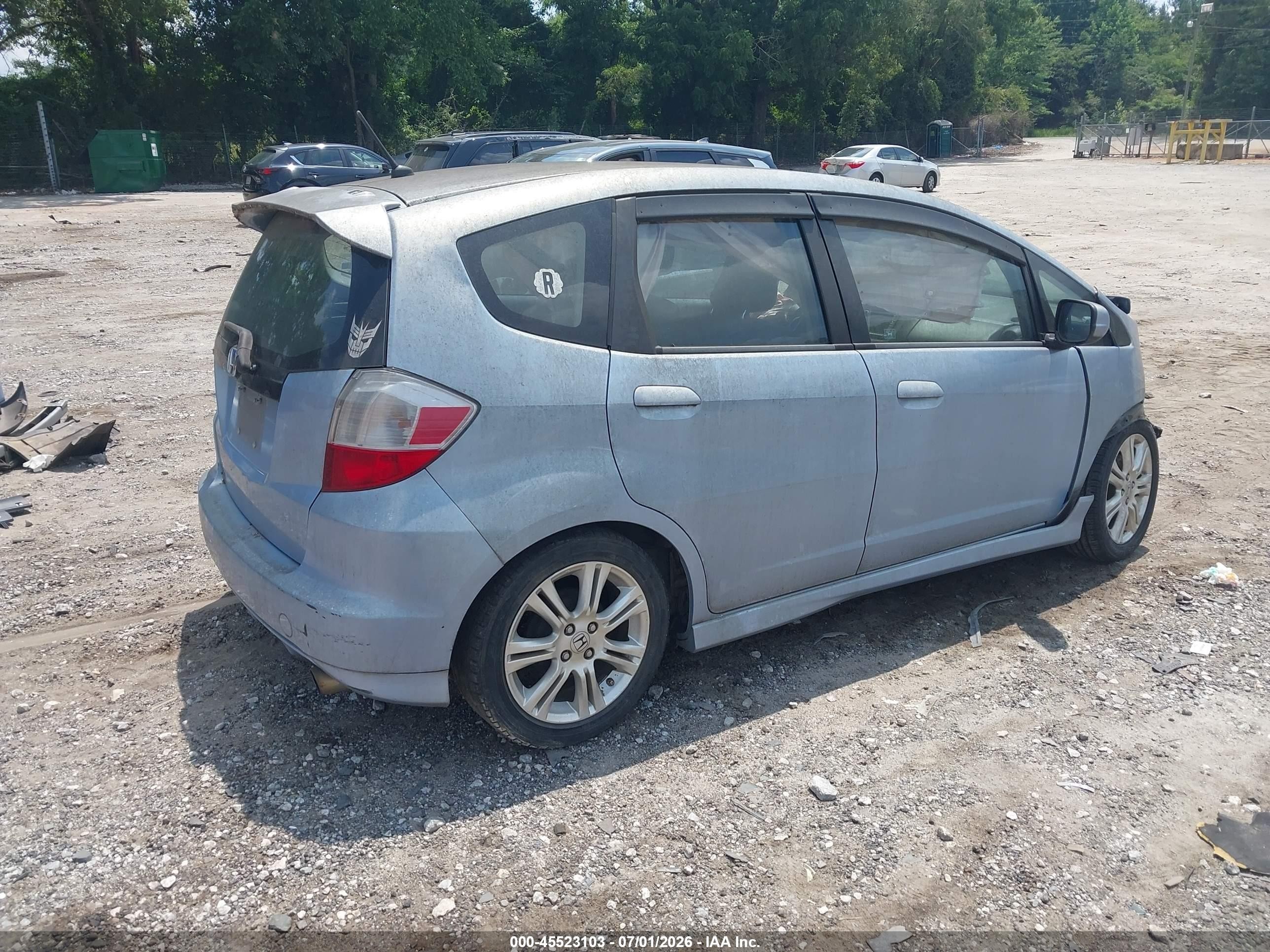 2009 Honda Fit Sport Blue vin: JHMGE87649S007560