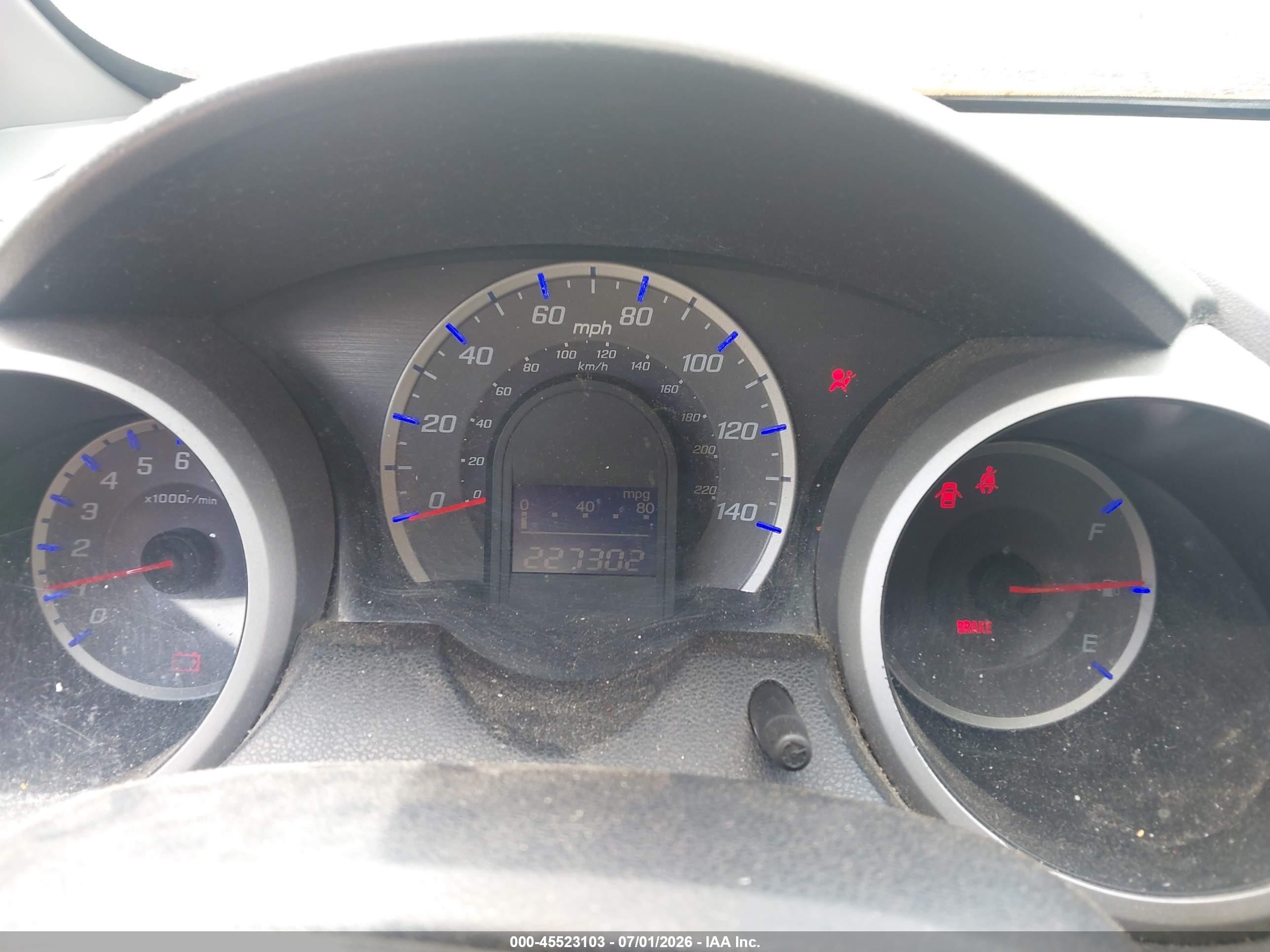 2009 Honda Fit Sport Blue vin: JHMGE87649S007560